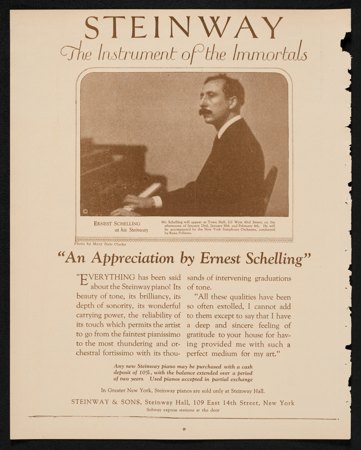 City Symphony Orchestra, January 31, 1923, program page 4