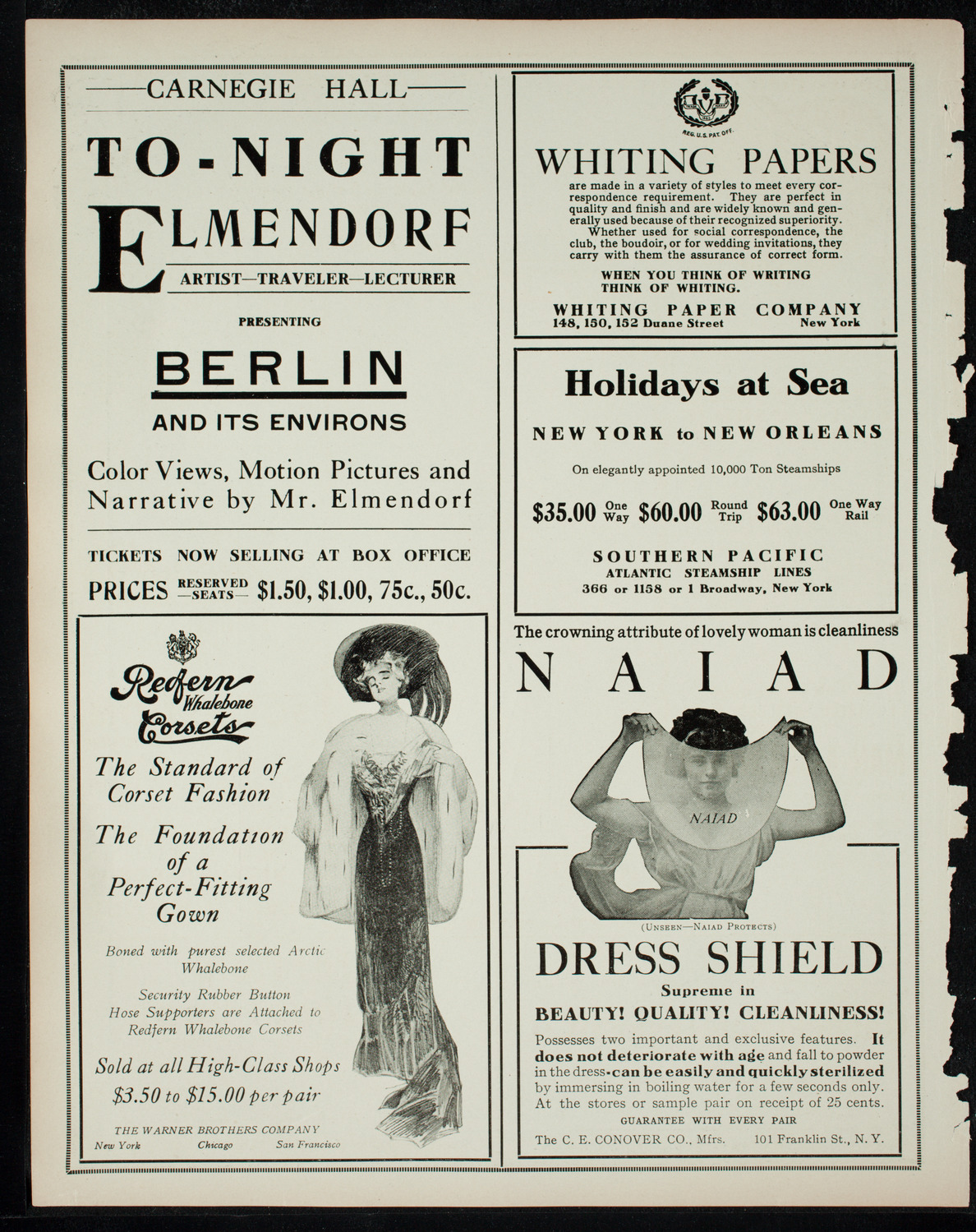 George Hamlin, Tenor, November 20, 1910, program page 2