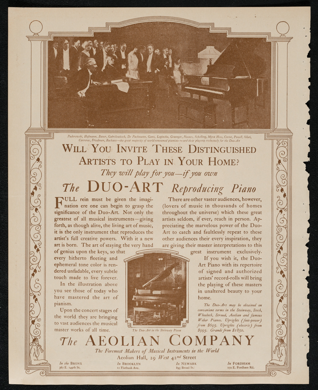 Paul Kochanski, Violin, December 13, 1924, program page 2
