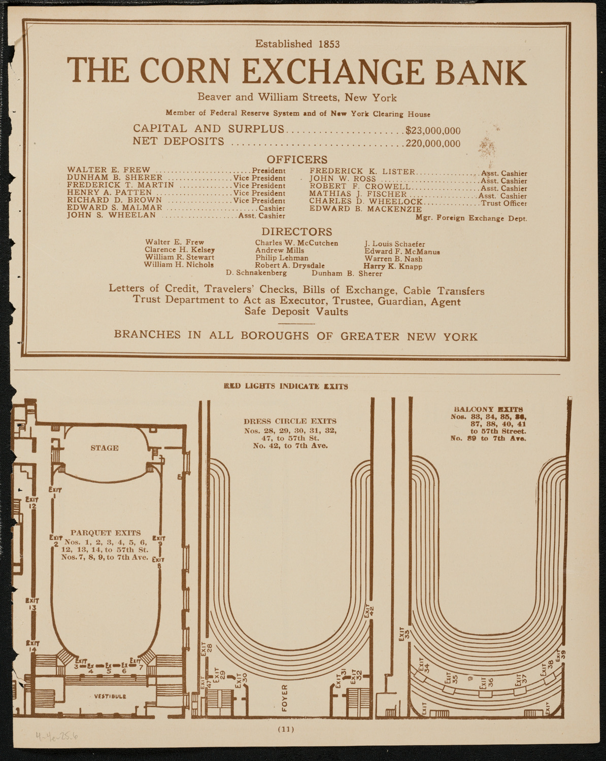 Freiheit Jubilee Concert, April 4, 1925, program page 11