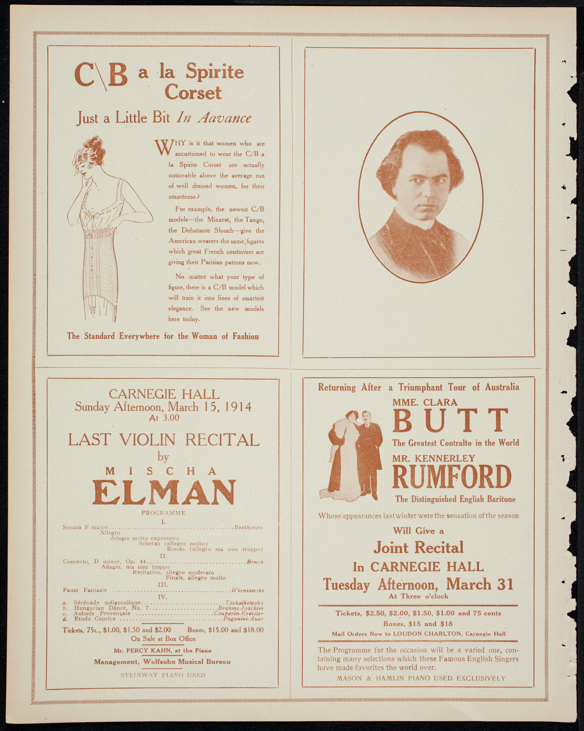 New York Philharmonic, March 13, 1914, program page 8