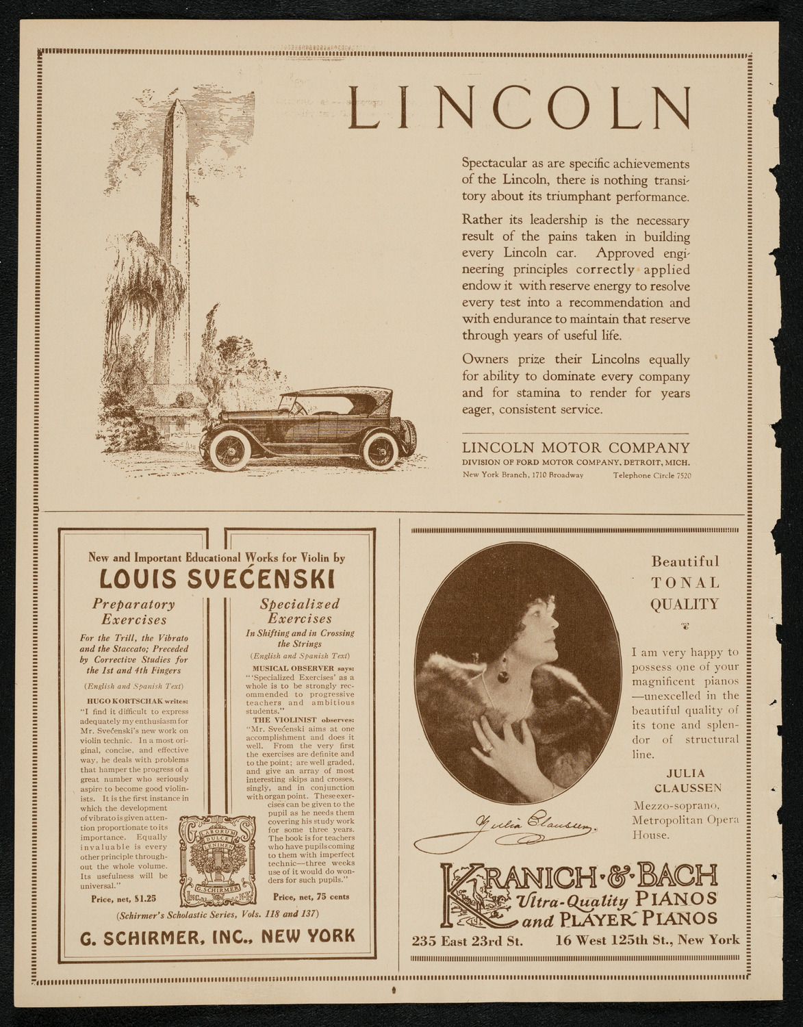 Schola Cantorum of New York, March 26, 1924, program page 6