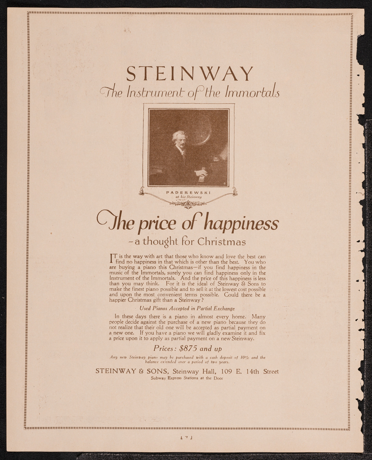 Chanuka Concert by Cantor Josef Rosenblatt, December 25, 1921, program page 4