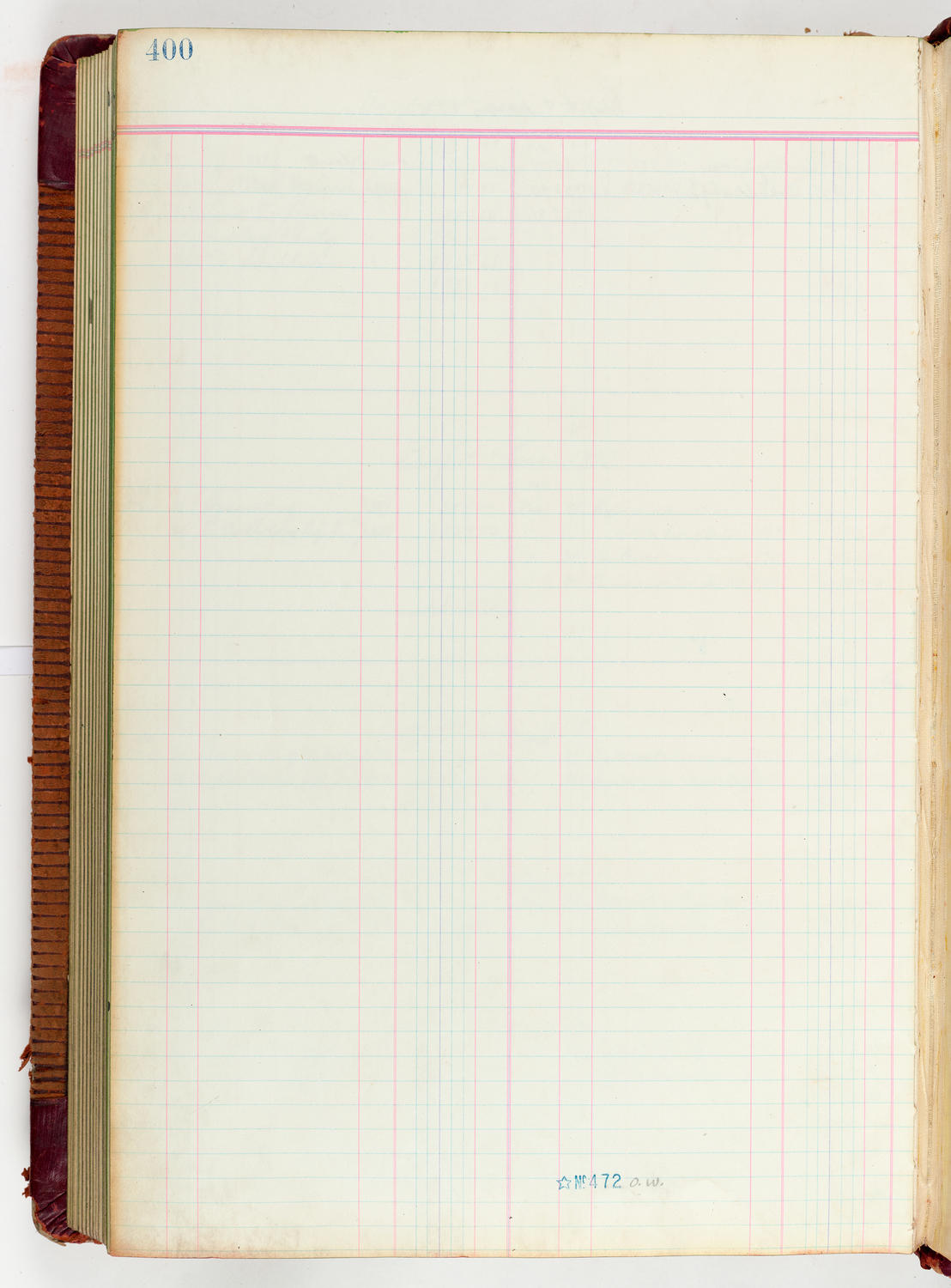 Music Hall Accounting Ledger Journal, volume 6, page 400