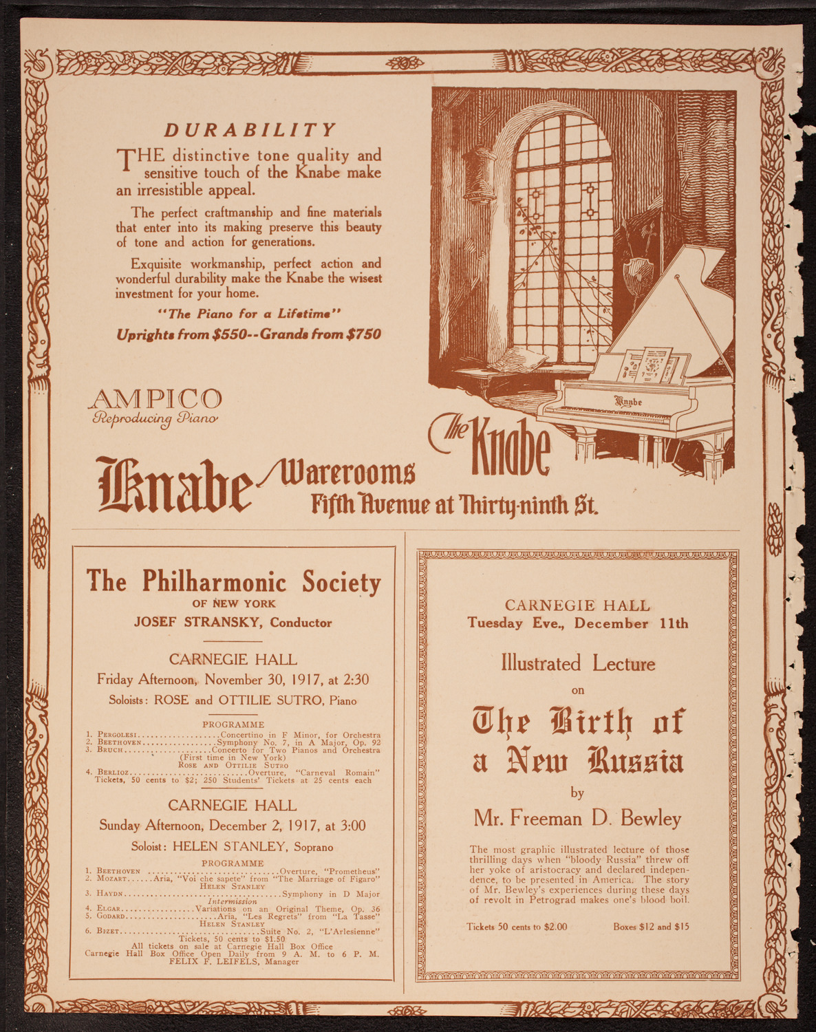 Lecture by Sergeant Arthur Guy Empey, November 29, 1917, program page 12