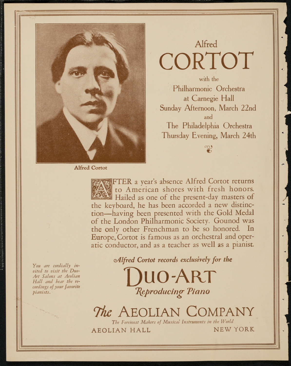 New York Philharmonic, March 20, 1925, program page 2