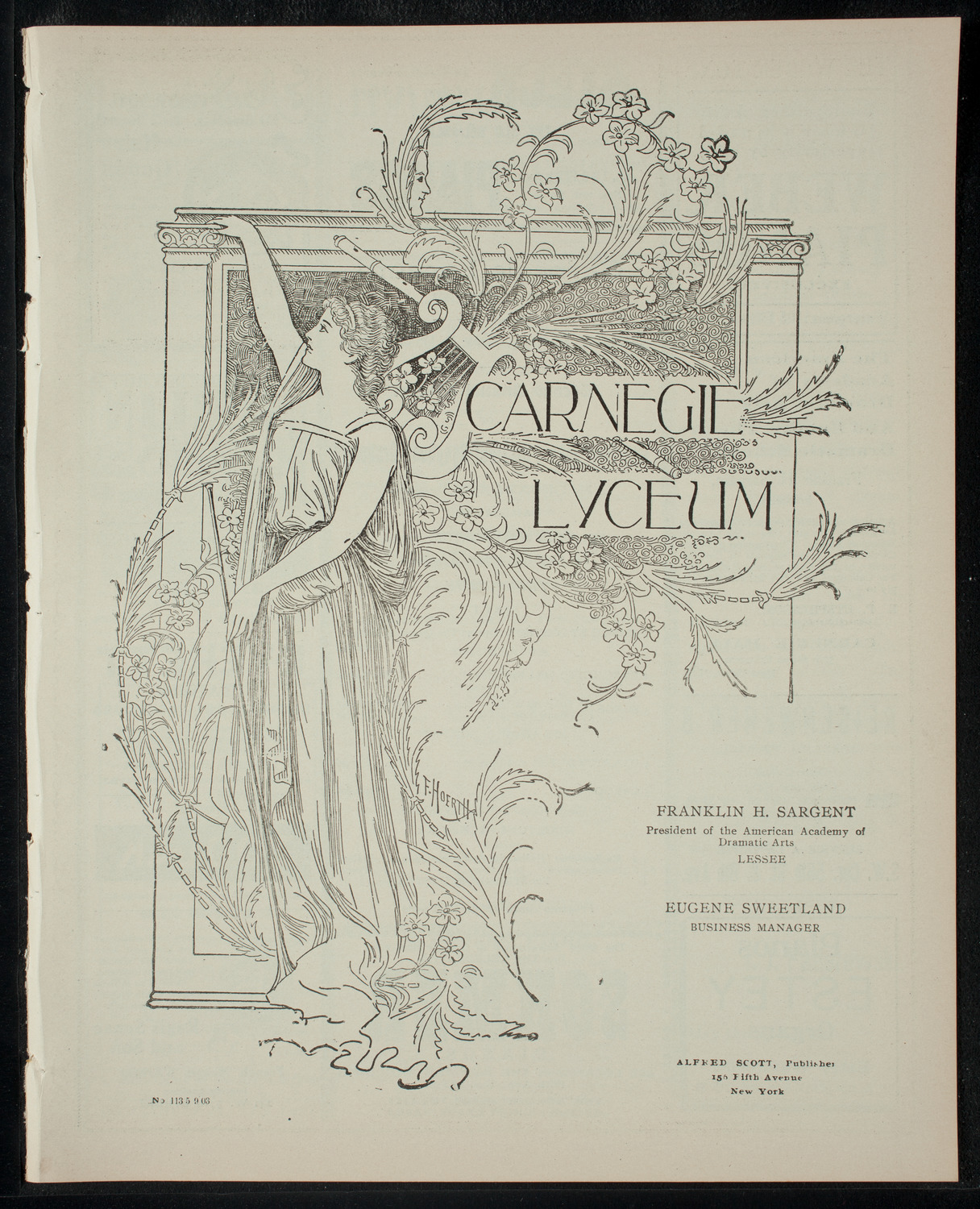Theodore John's Amateur Symphony Orchestra, May 9, 1903, program page 1