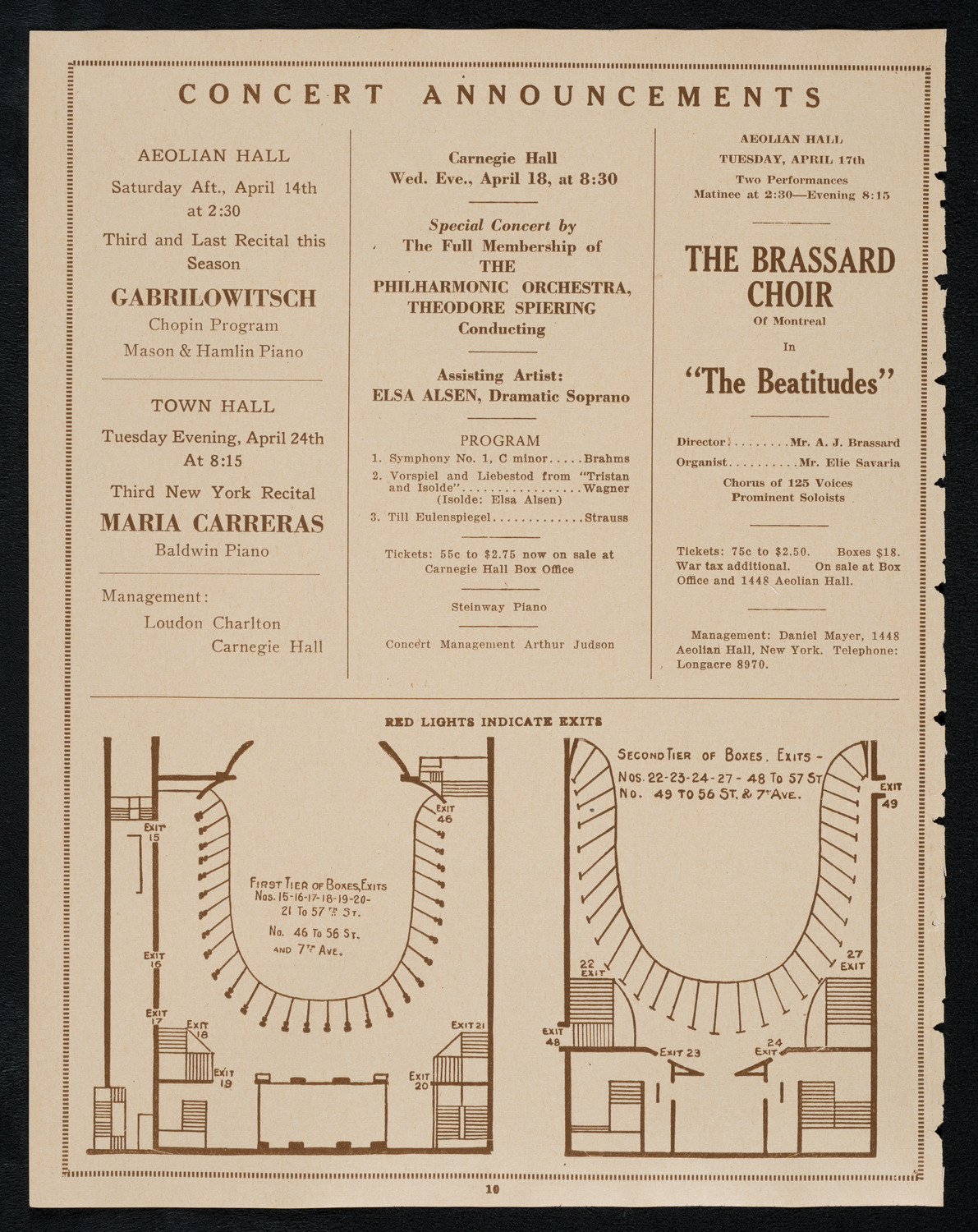 Sir Arthur Conan Doyle, April 15, 1923, program page 10