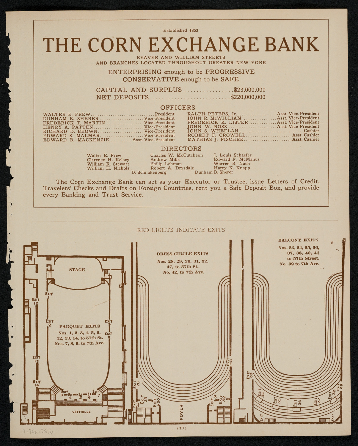 New York Philharmonic, November 20, 1925, program page 11