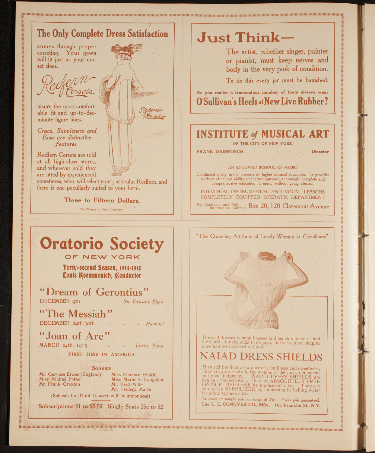 New York Philharmonic, November 12, 1914, program page 2