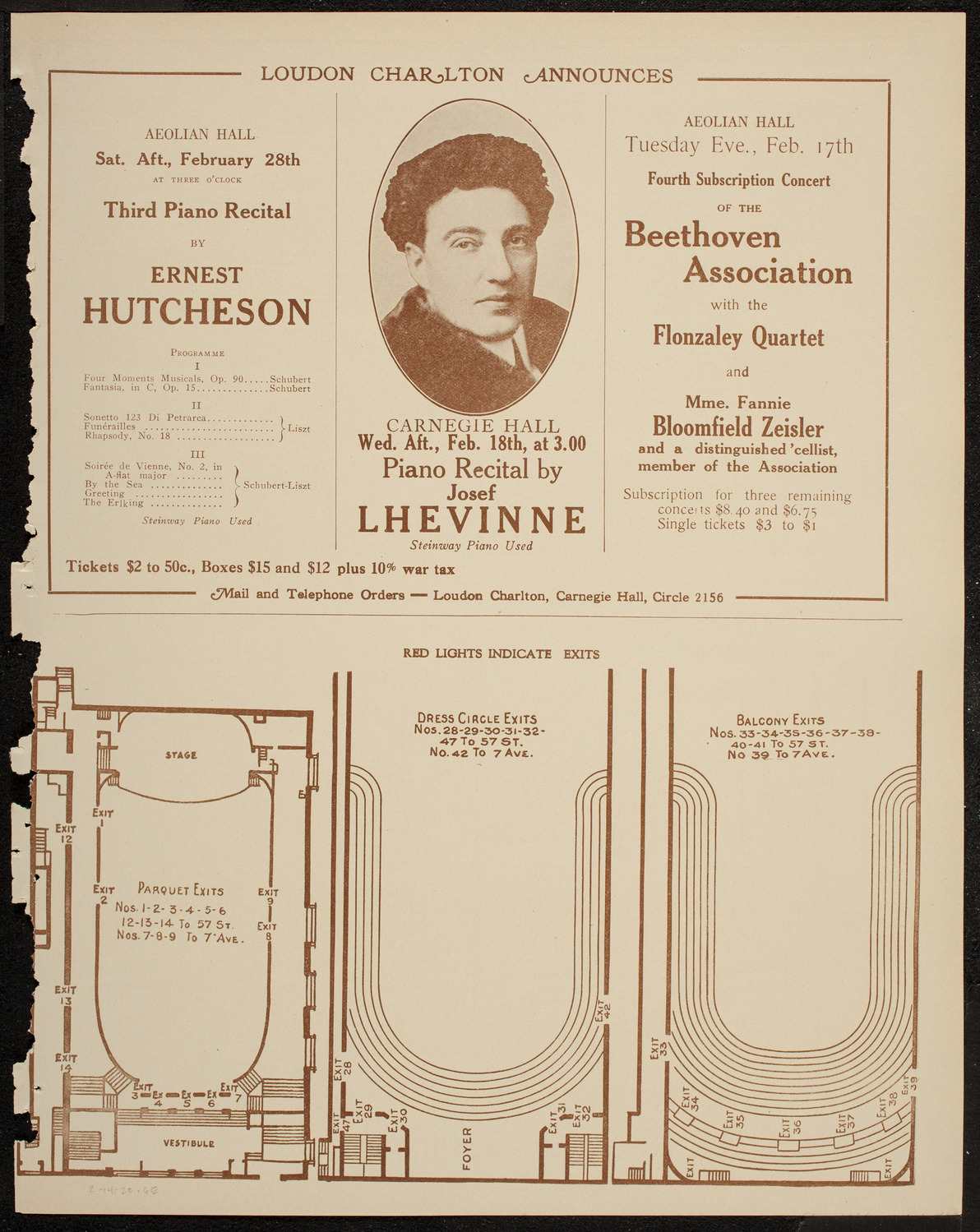 Nina Tarasova, Folk Singer, February 14, 1920, program page 11