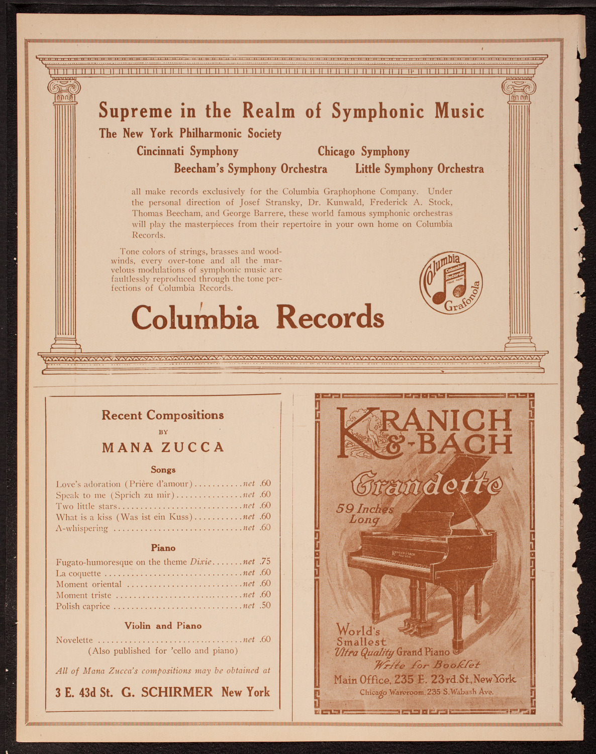 New York Symphony Orchestra, October 27, 1917, program page 6