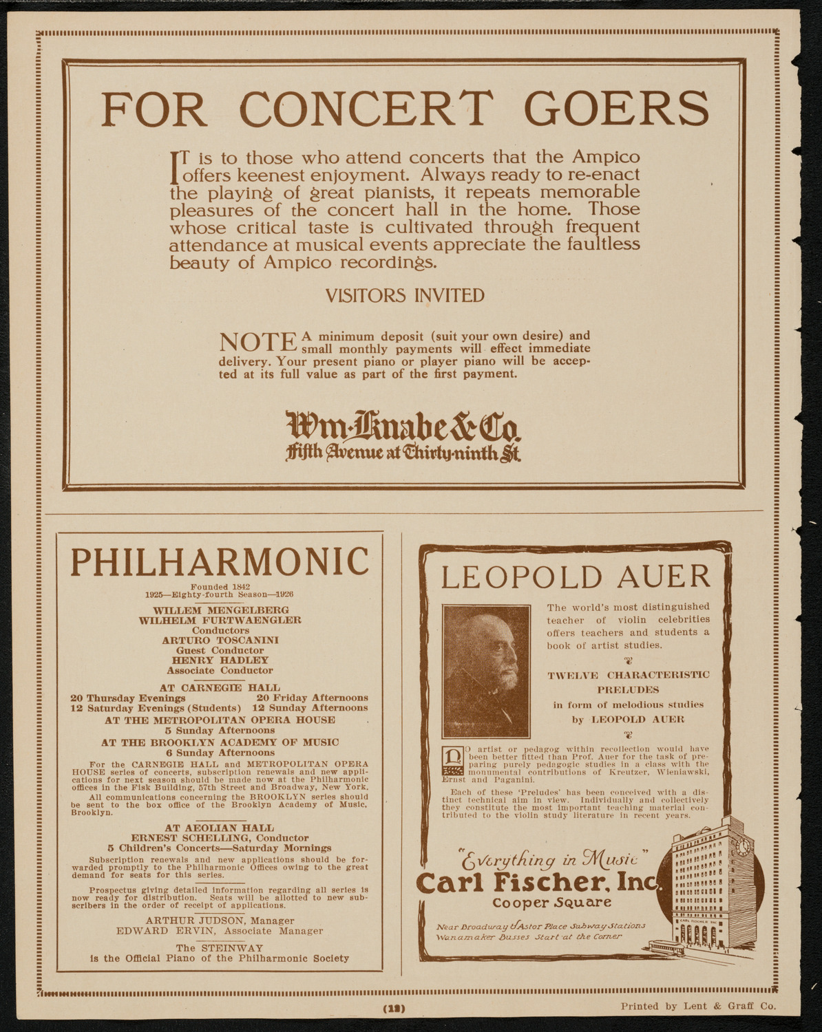 New York Music Week Association Concert, May 8, 1925, program page 12