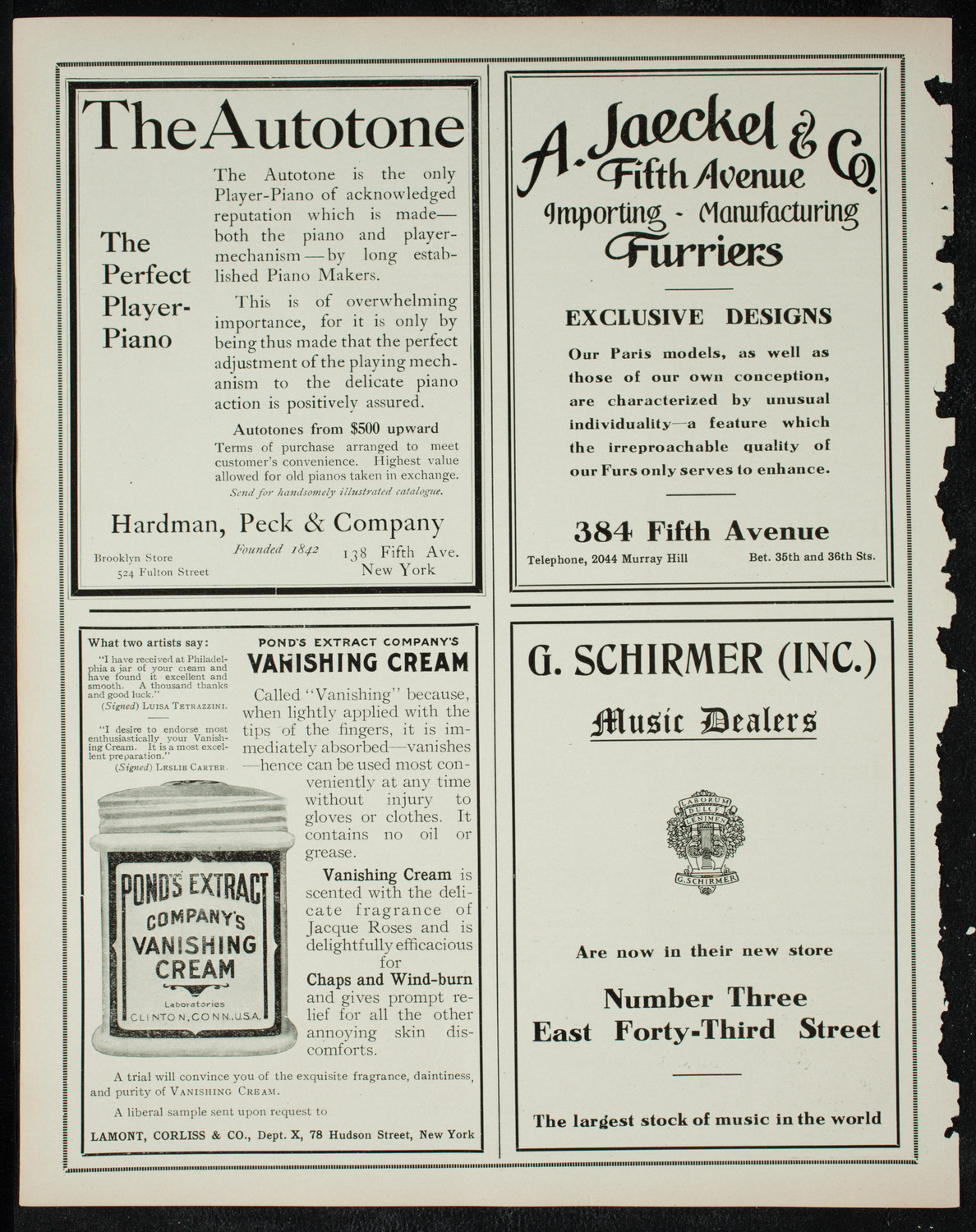 Russian Symphony Society of New York, December 1, 1910, program page 8