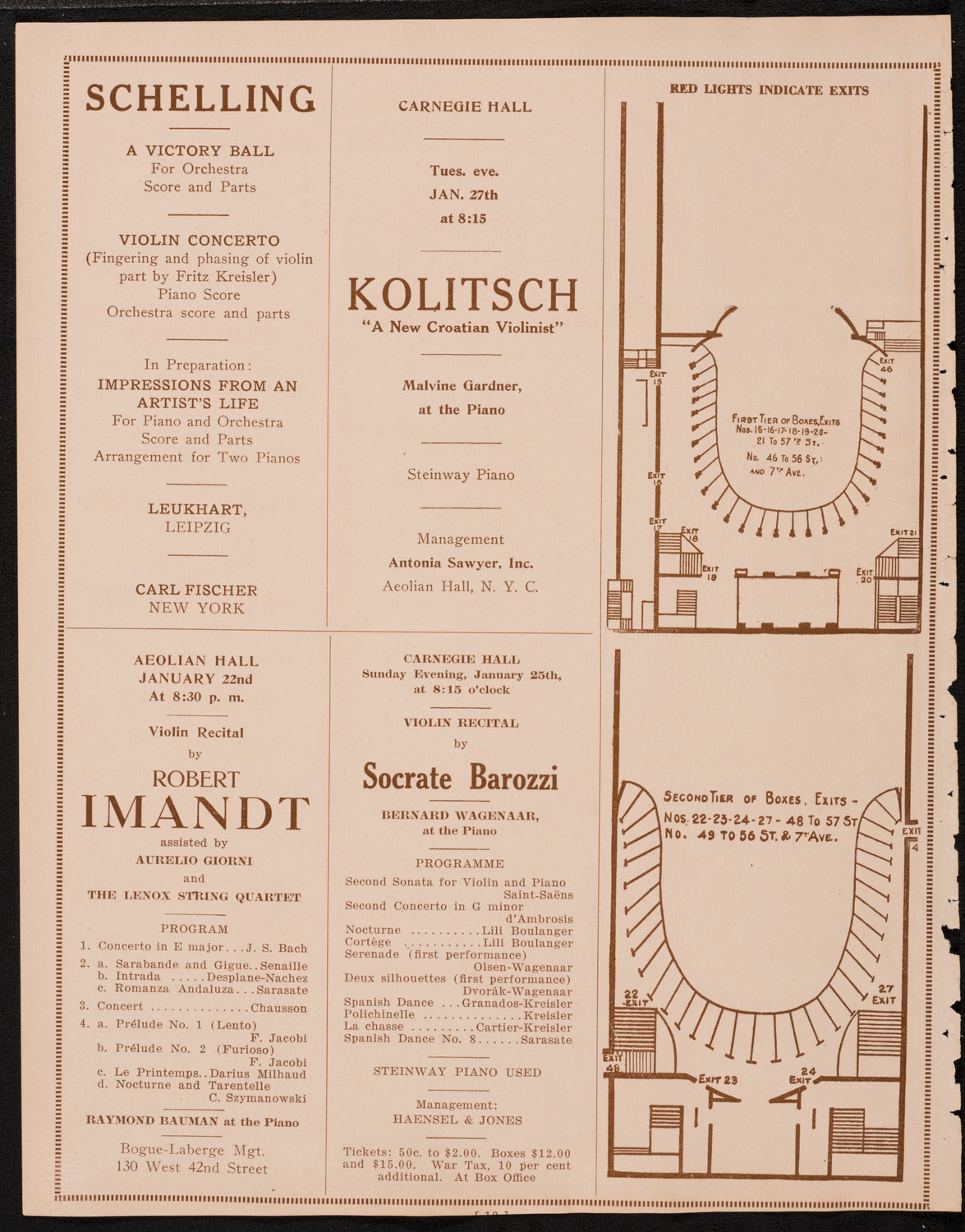 Roland Hayes, Tenor, January 16, 1925, program page 10