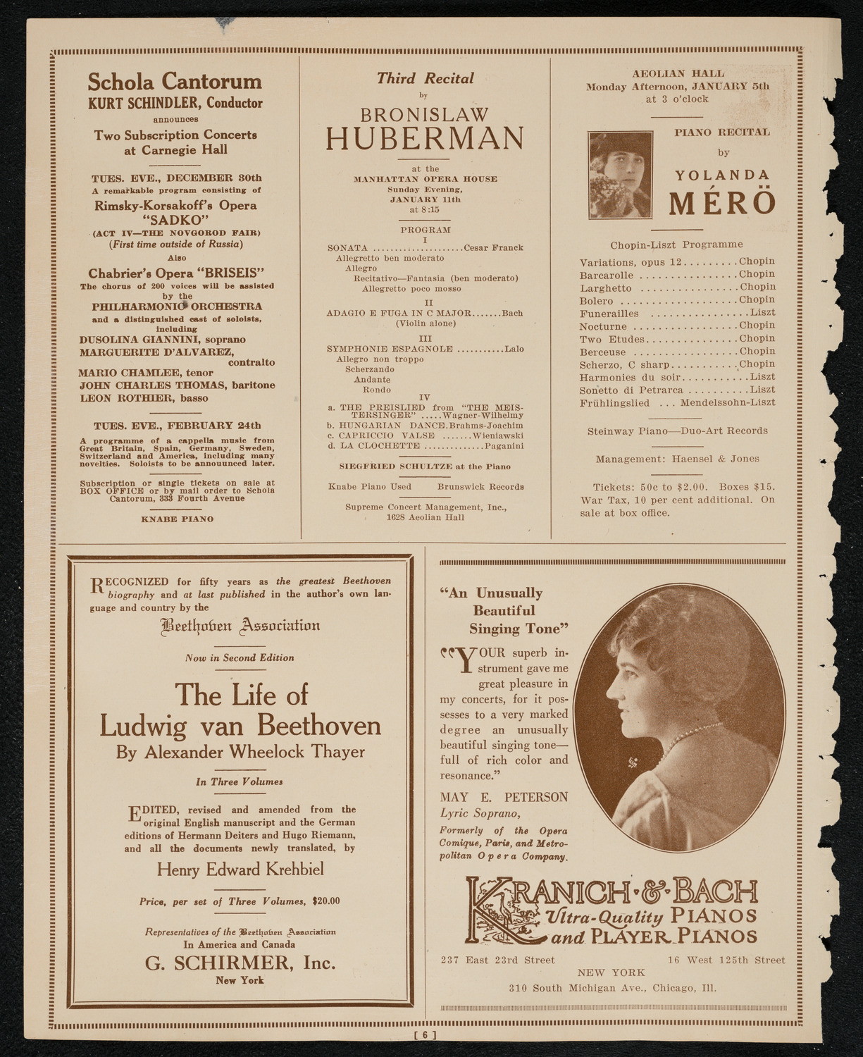 Symphony Concert for Young People, December 27, 1924, program page 6