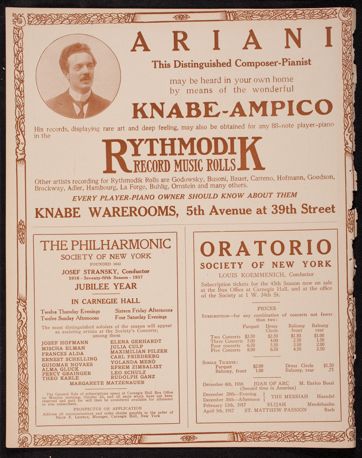 People's Symphony Concert, October 22, 1916, program page 12