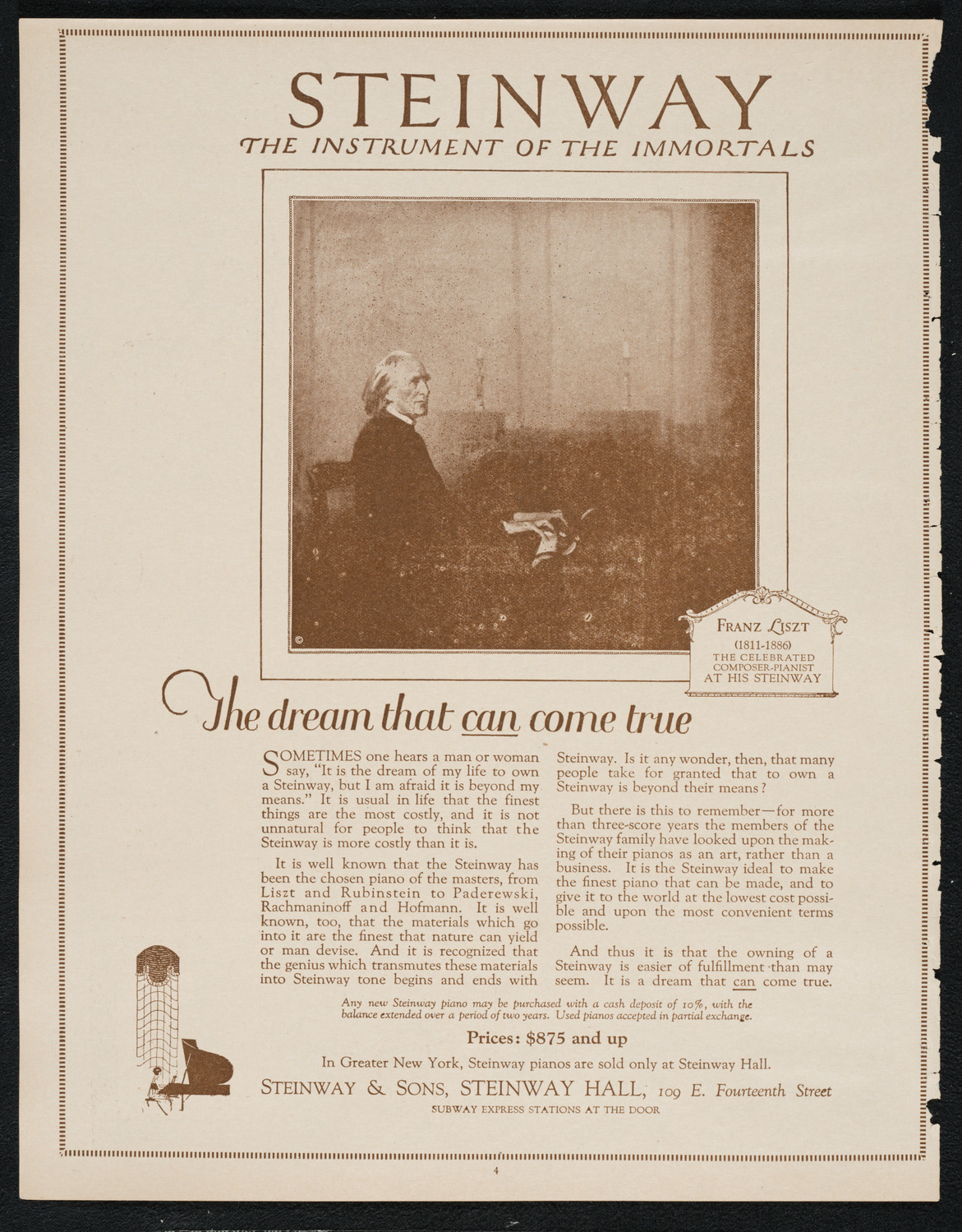 New York College of Music and American Conservatory of Music Faculty Concert with Orchestra, October 29, 1922, program page 4