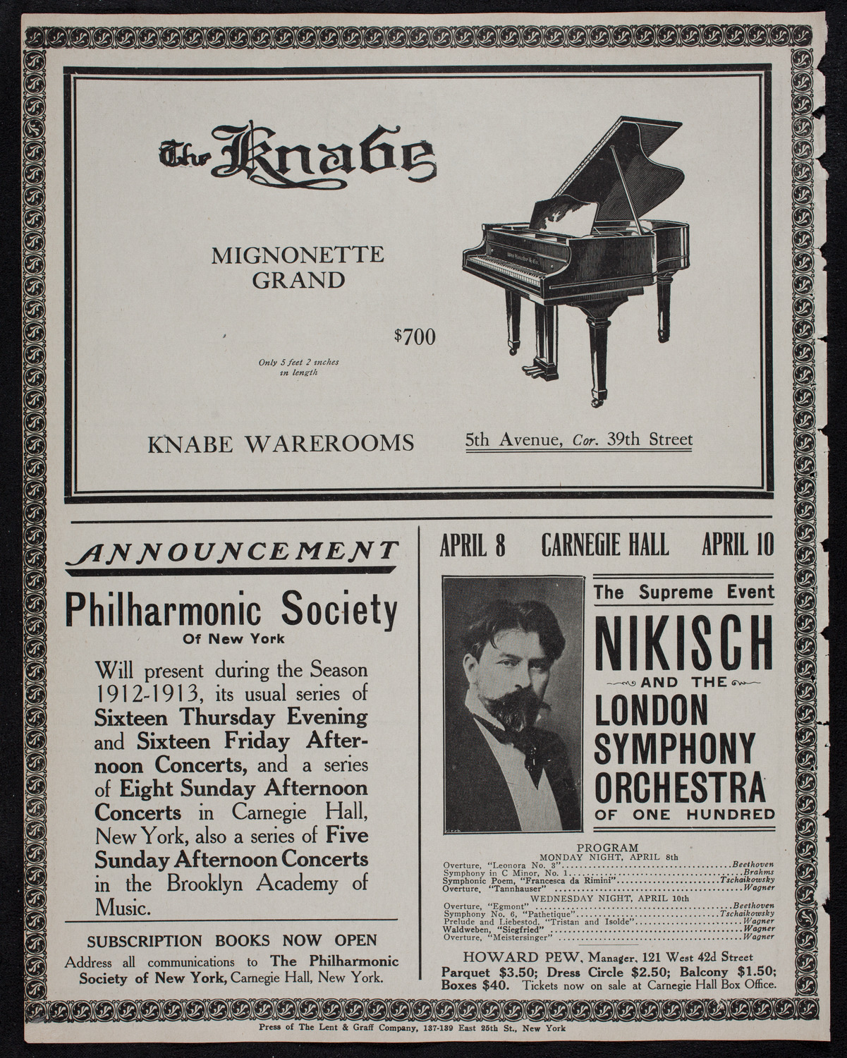 Gaelic Society: Feis Ceoil Agus Seanachas, April 7, 1912, program page 12