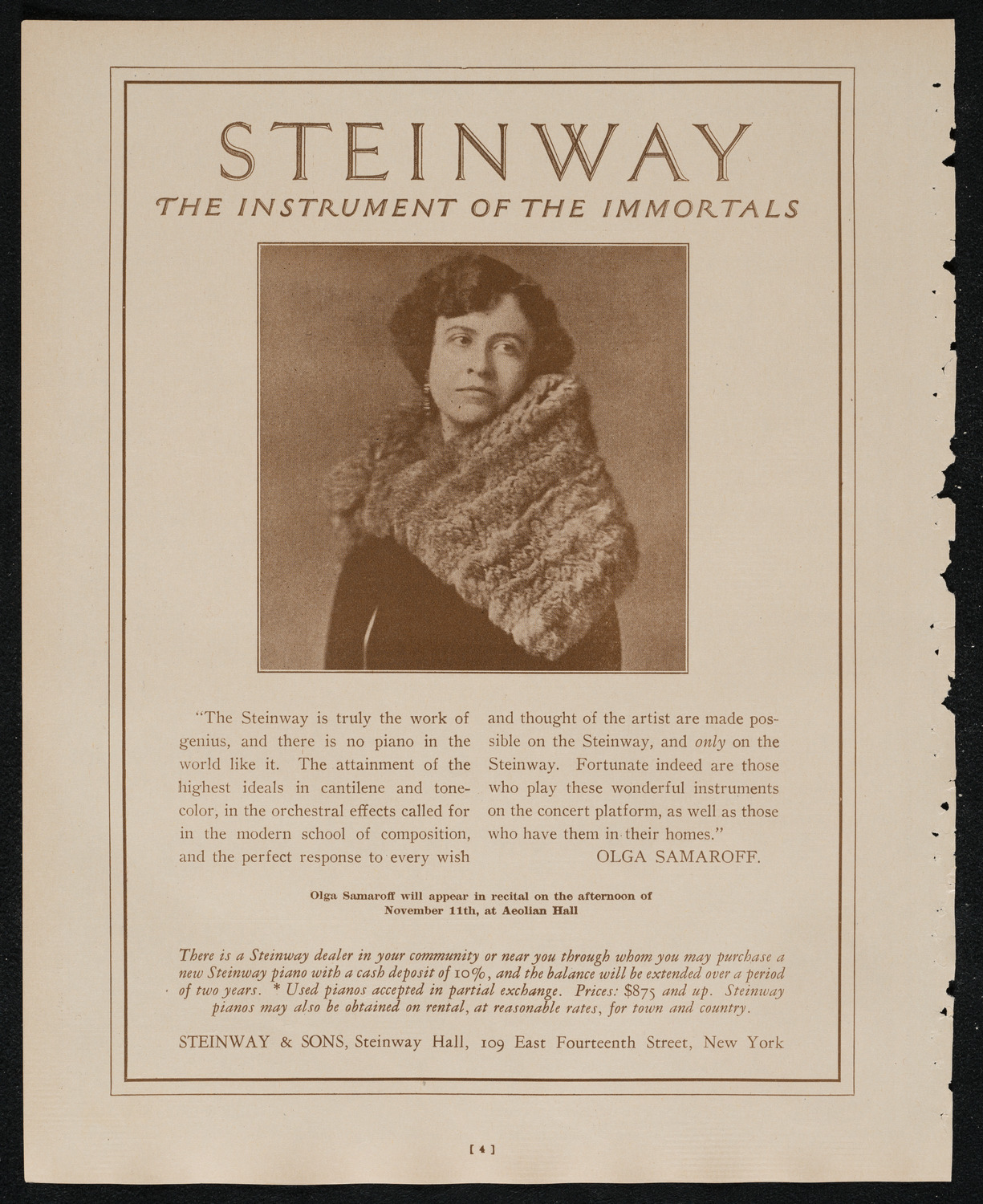 English Grand Opera Company: Rheingold, November 10, 1924, program page 4