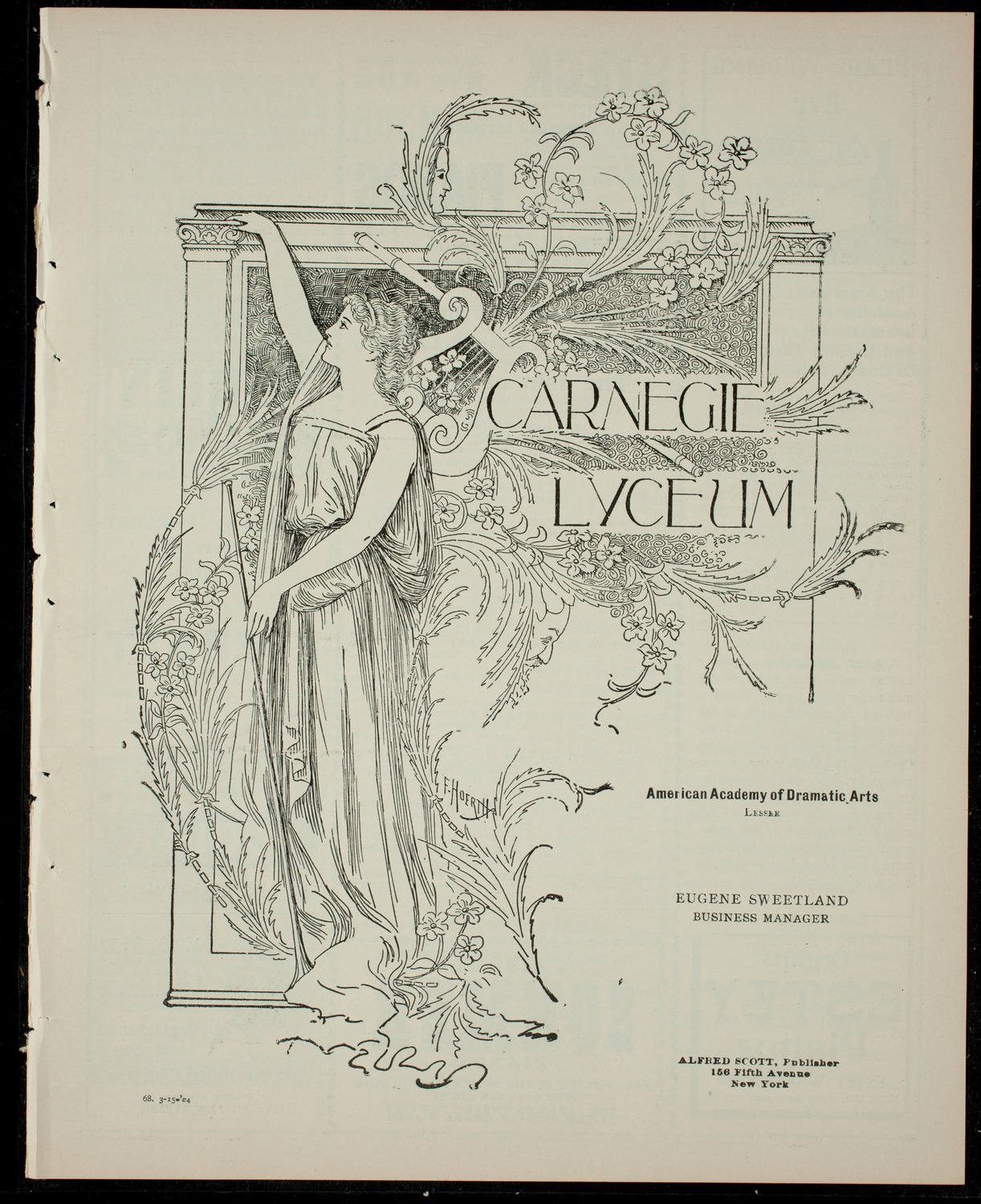 Columbia Varsity Show 1904, March 15, 1904, program page 1