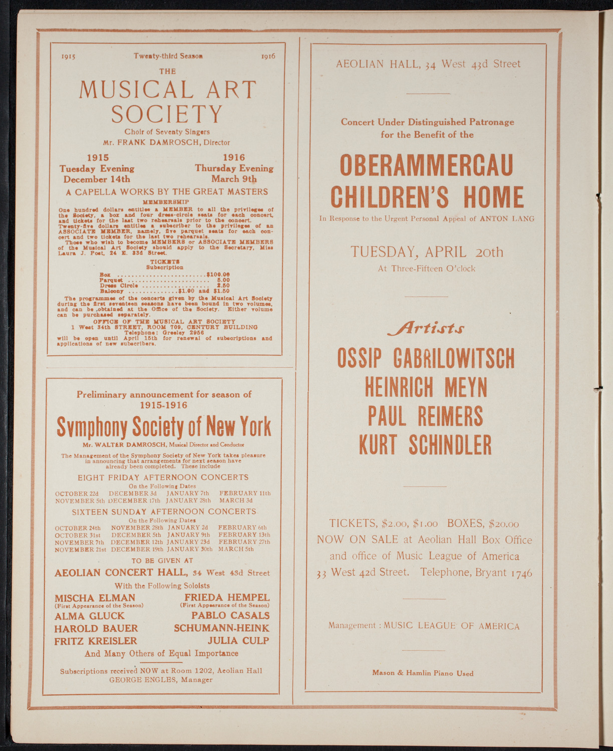 Illustrated War Lecture by James F.J. Archibald, April 18, 1915, program page 8