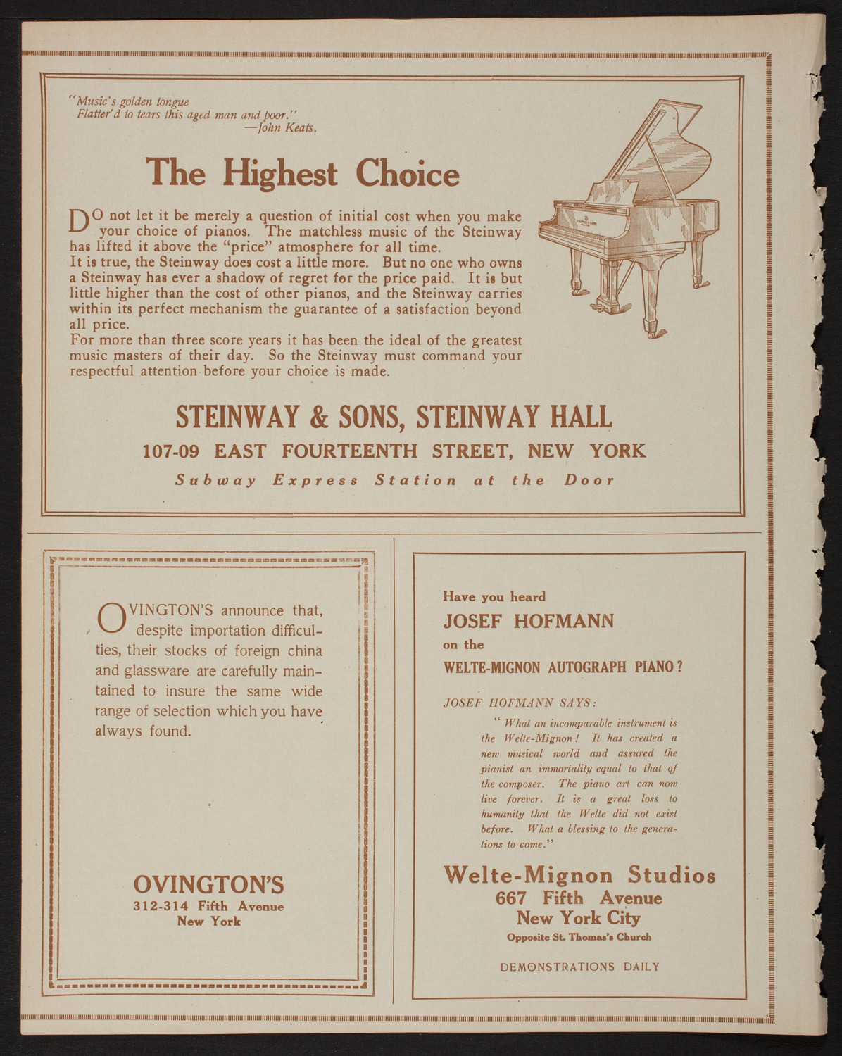 New York Symphony Orchestra, March 7, 1918, program page 4