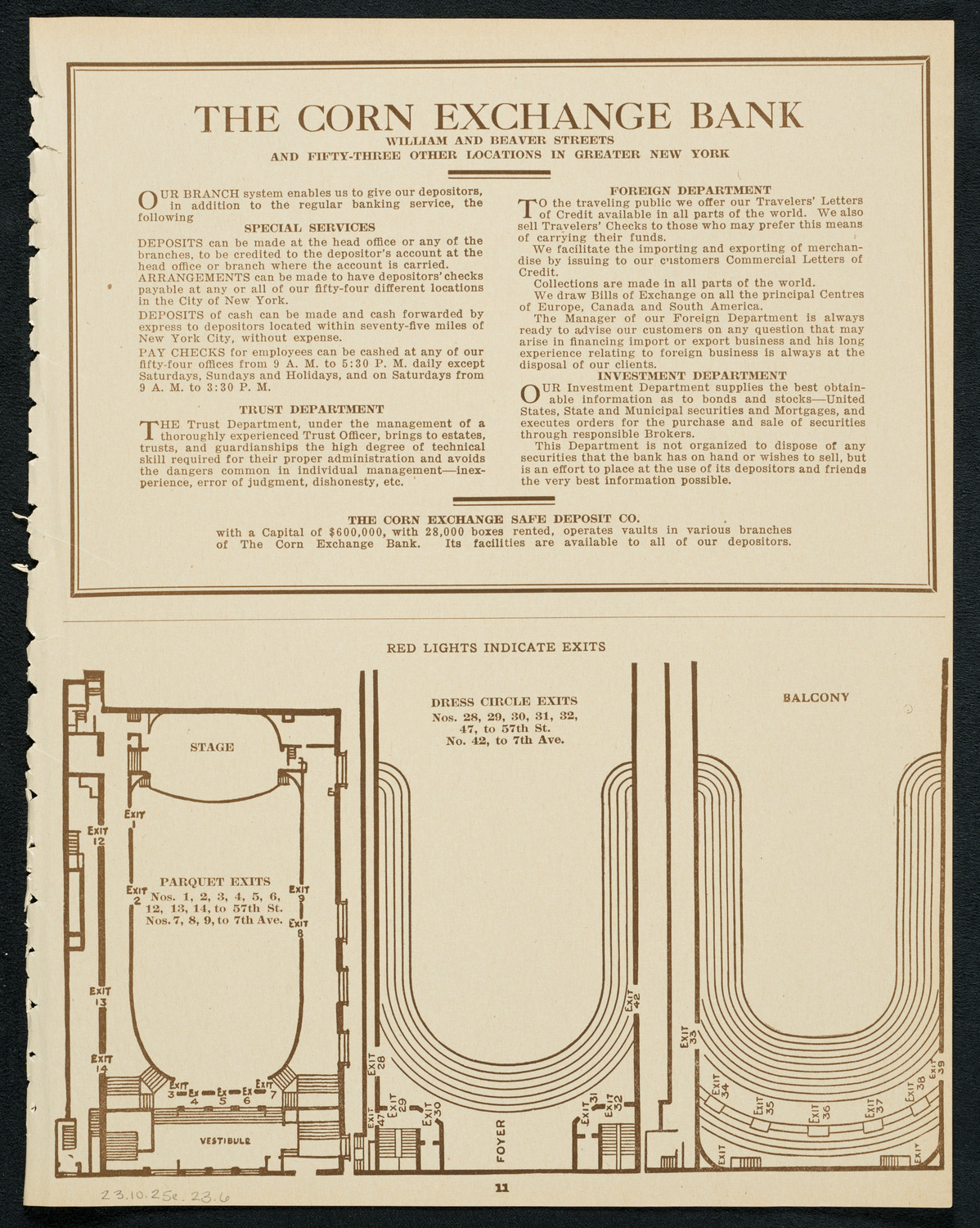 New York Philharmonic, October 25, 1923, program page 11