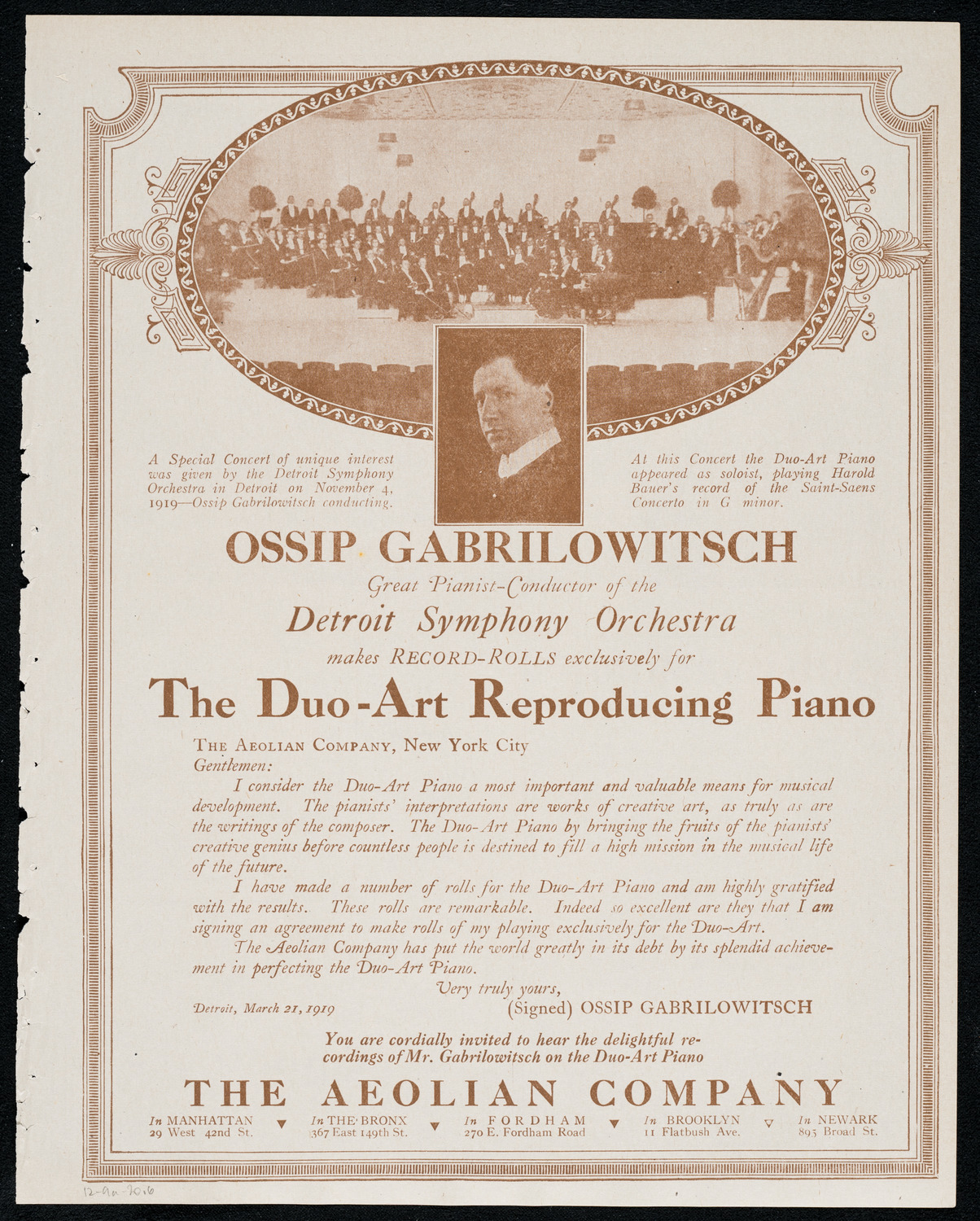 New York Symphony Orchestra, December 9, 1920, program page 11