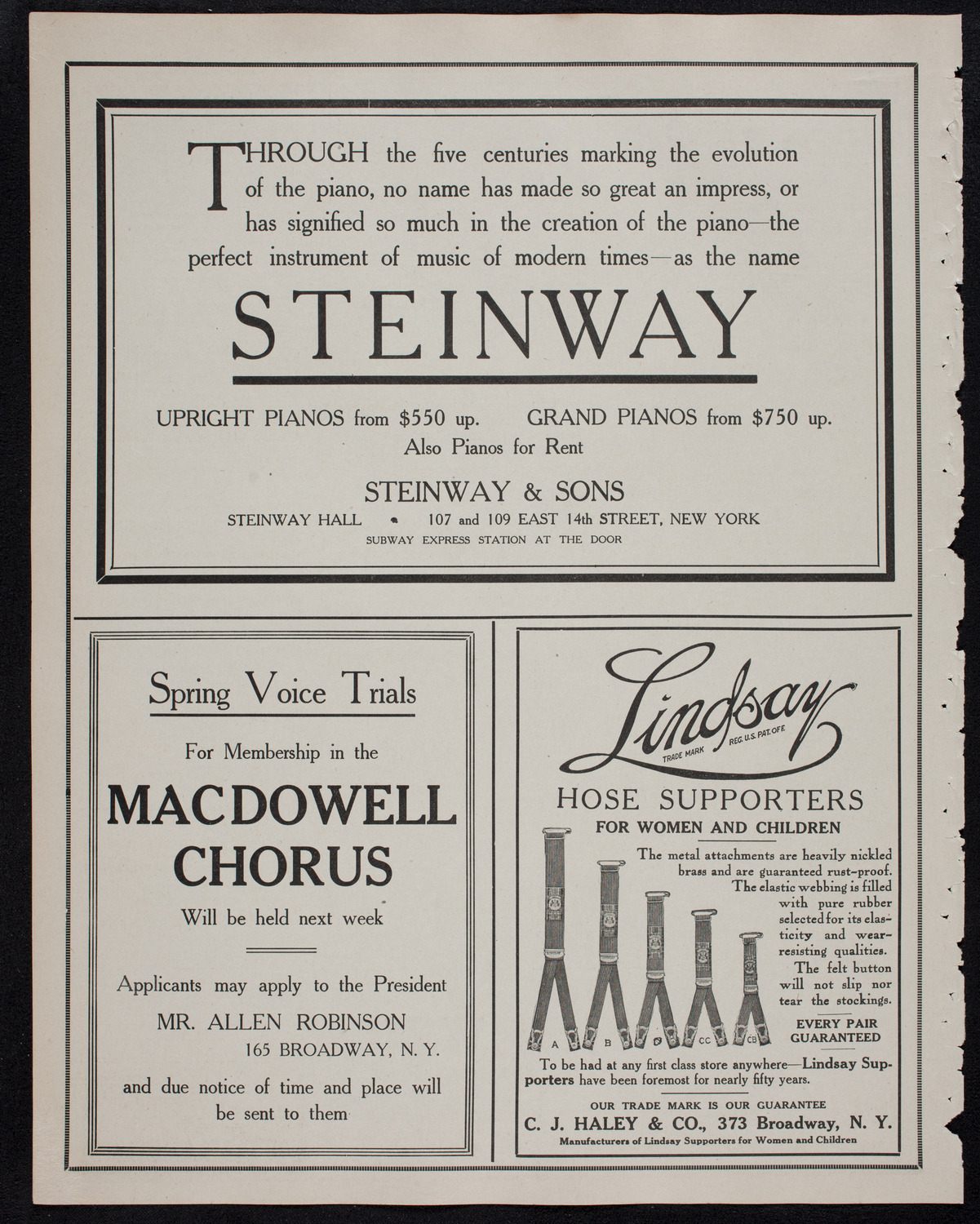 Olive Fremstad, Mezzo-Soprano, April 30, 1912, program page 4