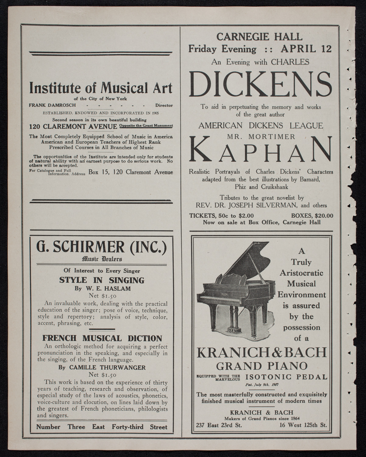 Catholic Oratorio Society, March 19, 1912, program page 6
