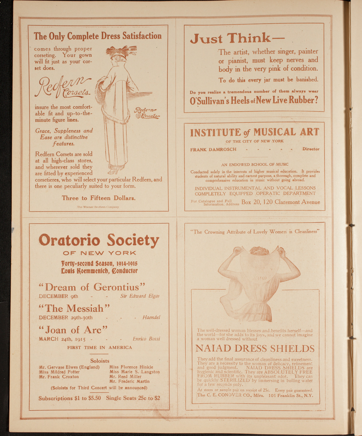 New York Philharmonic, November 20, 1914, program page 2