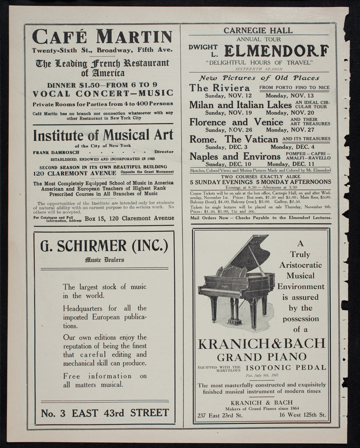 The Civic Forum, October 20, 1911, program page 6