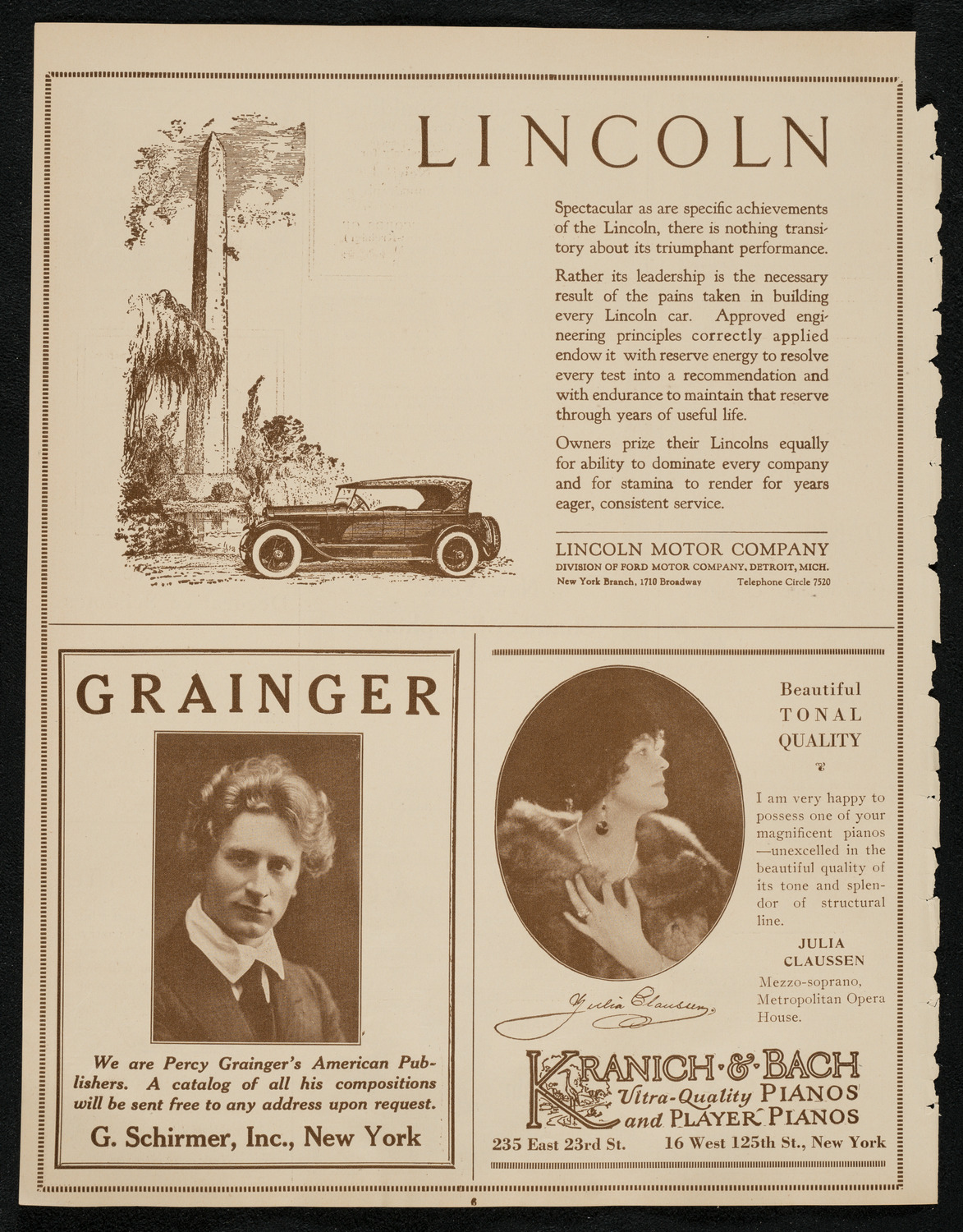 New York Chamber Symphony, May 14, 1924, program page 6