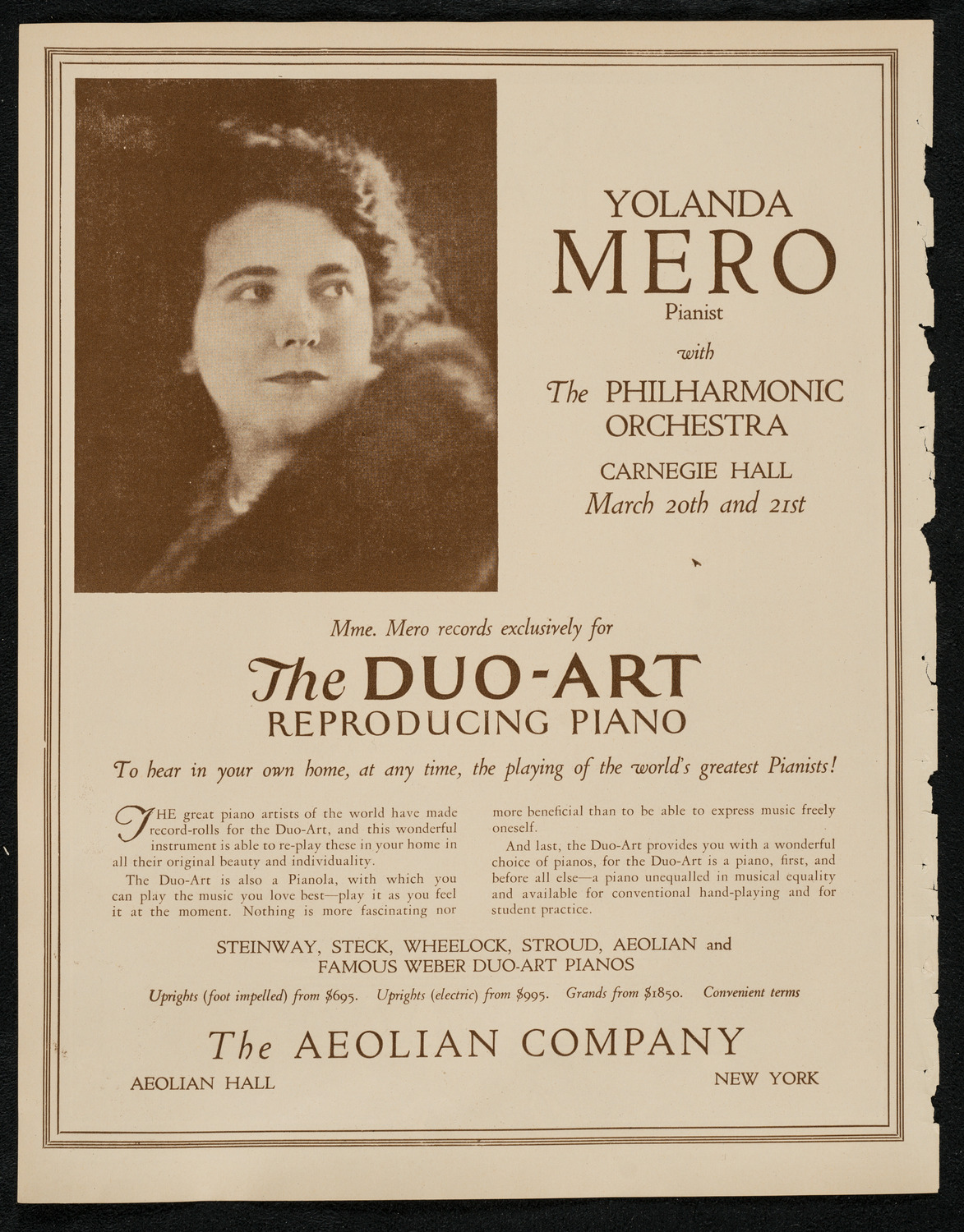 New York Philharmonic Students' Concert, March 19, 1924, program page 2