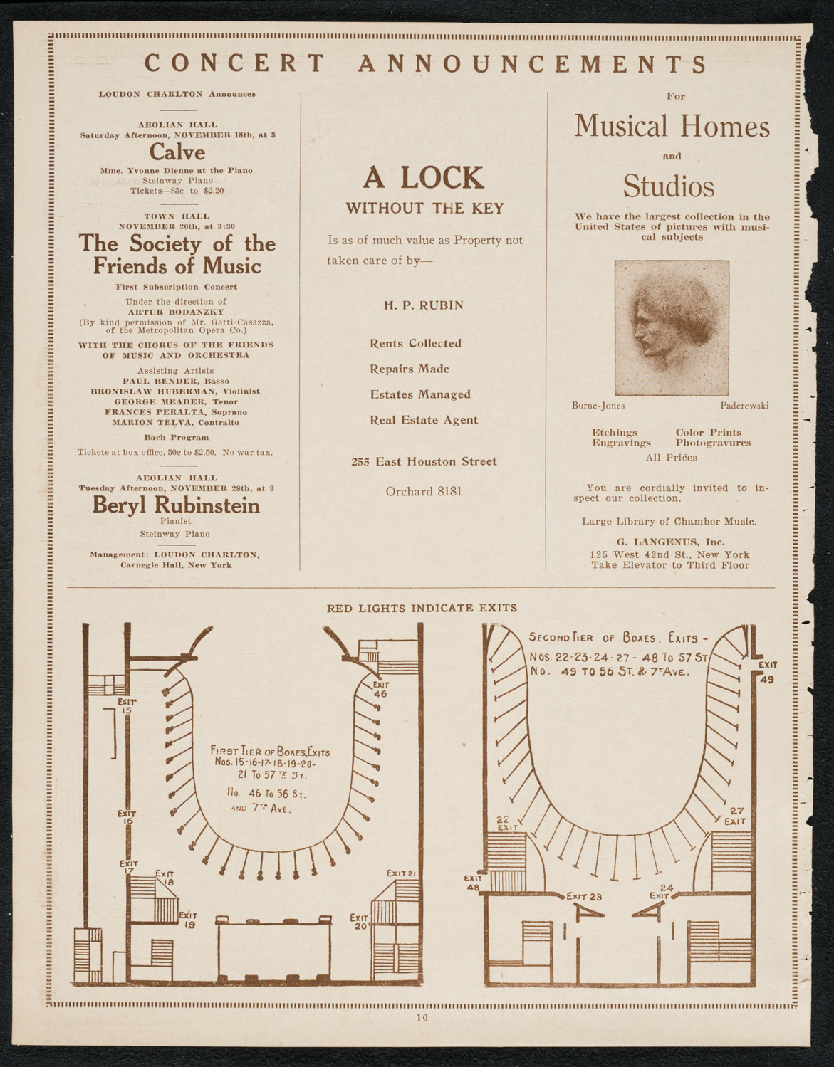 Benefit Concert for Mrs. Oscar Hammerstein, November 13, 1922, program page 10