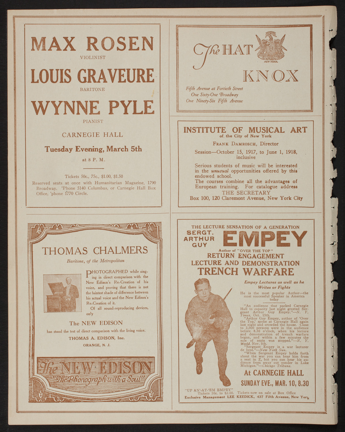 Russian Symphony Society of New York, March 2, 1918, program page 2