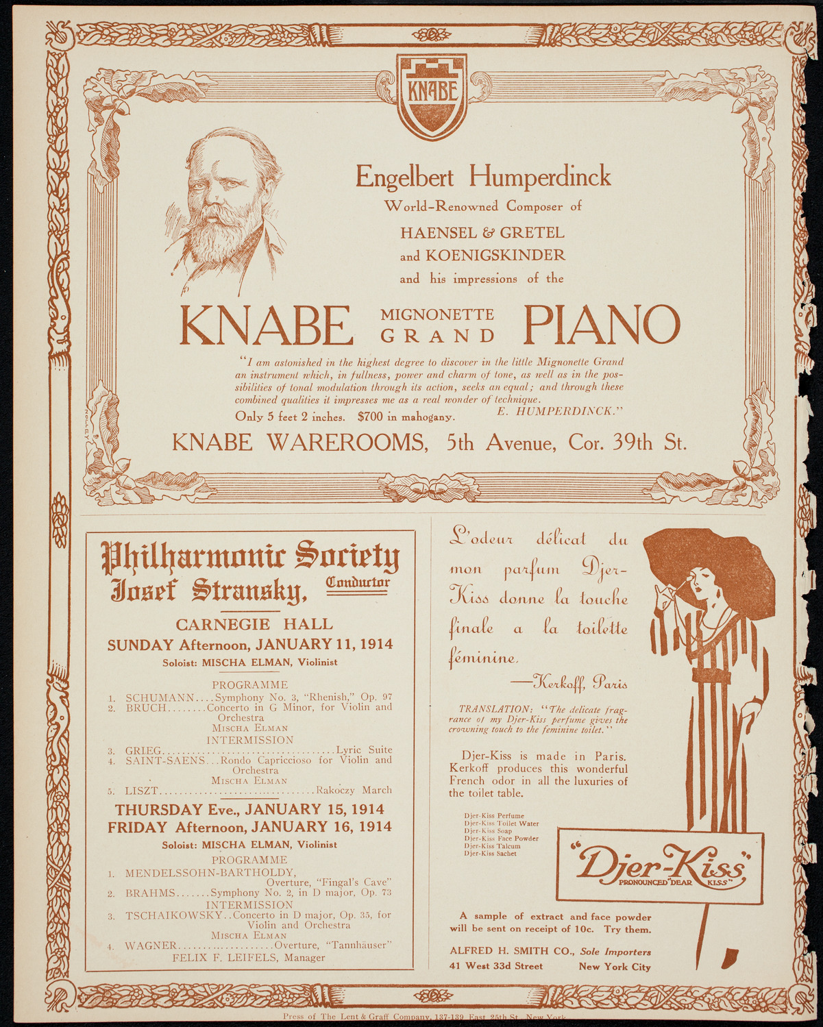 Alma Gluck, Soprano, January 6, 1914, program page 12