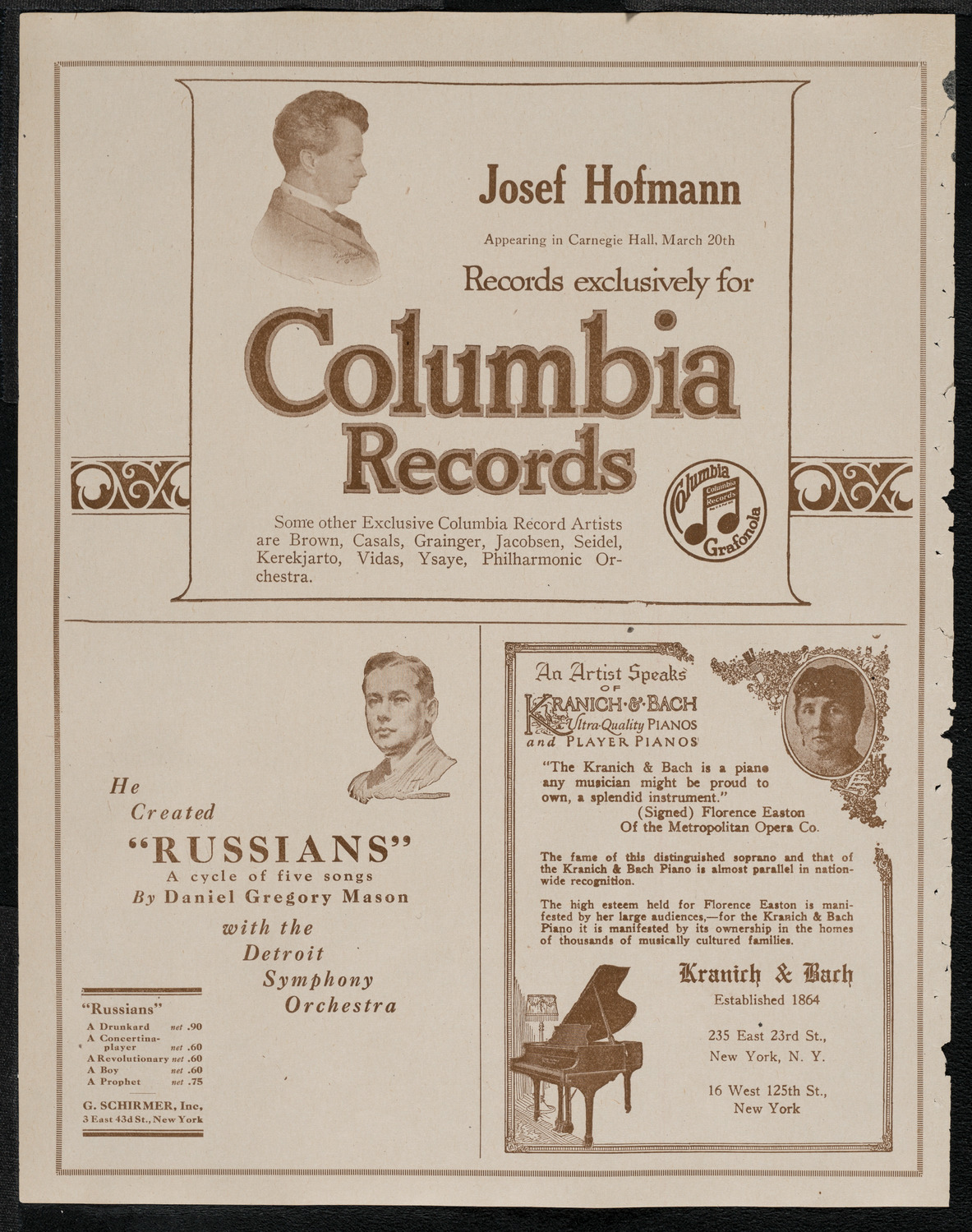 New York Symphony Orchestra, March 17, 1921, program page 6