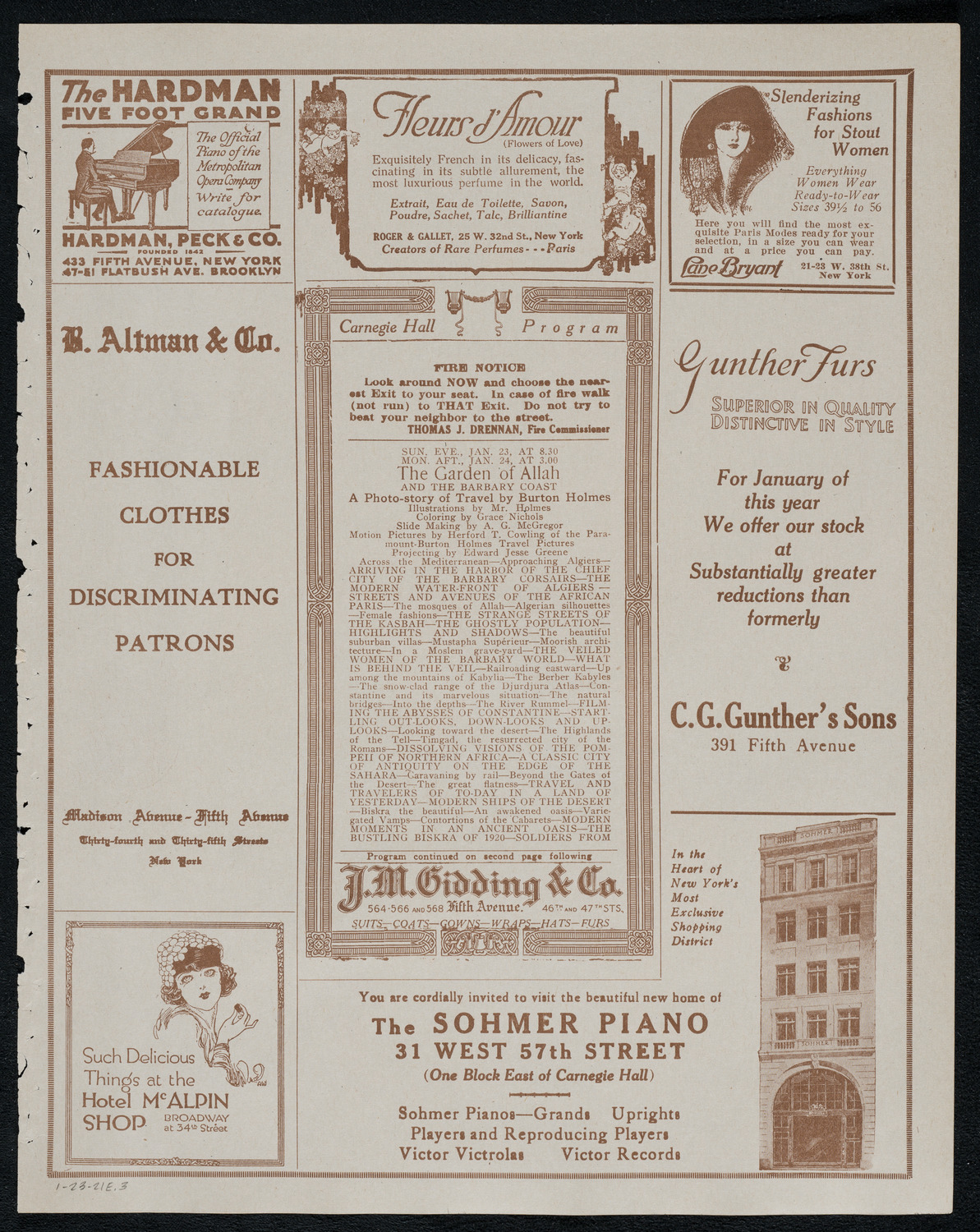 Burton Holmes Travelogue: The Garden of Allah, January 23, 1921, program page 5