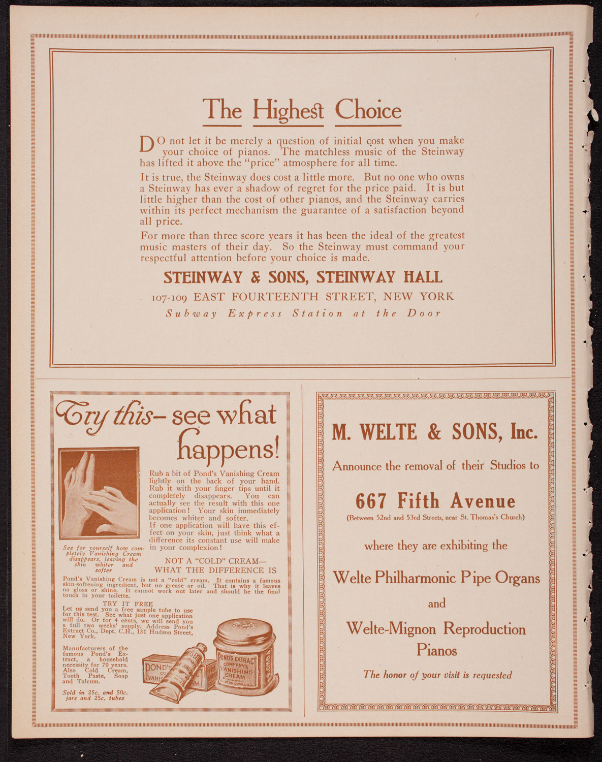 People's Symphony Concert, October 22, 1916, program page 4