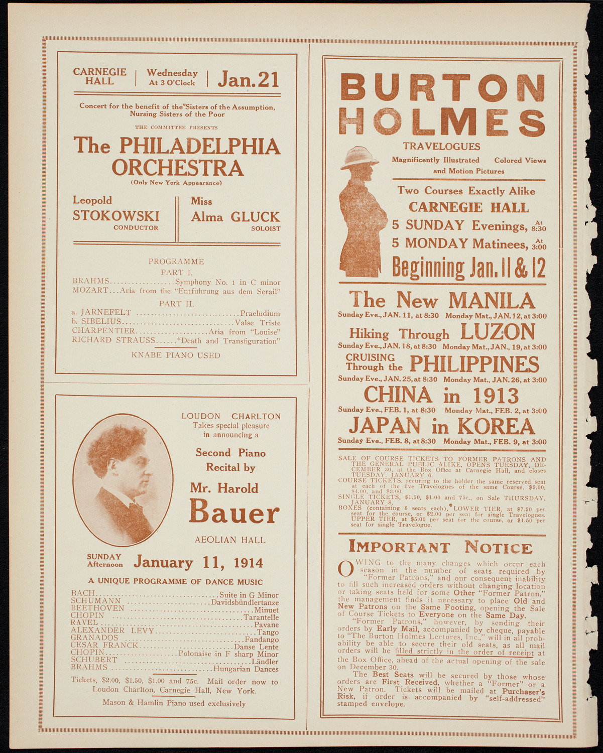 Alma Gluck, Soprano, January 6, 1914, program page 10