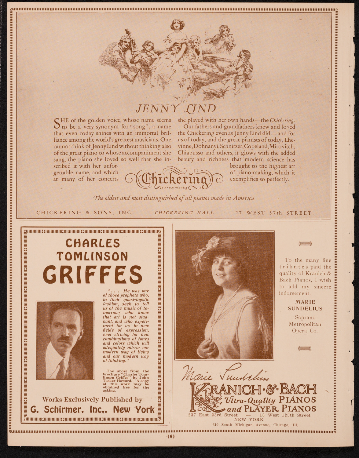 New York Philharmonic, February 20, 1925, program page 6