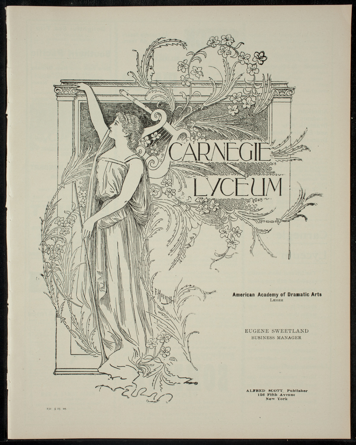 The Orchid Club, May 25, 1905, program page 1