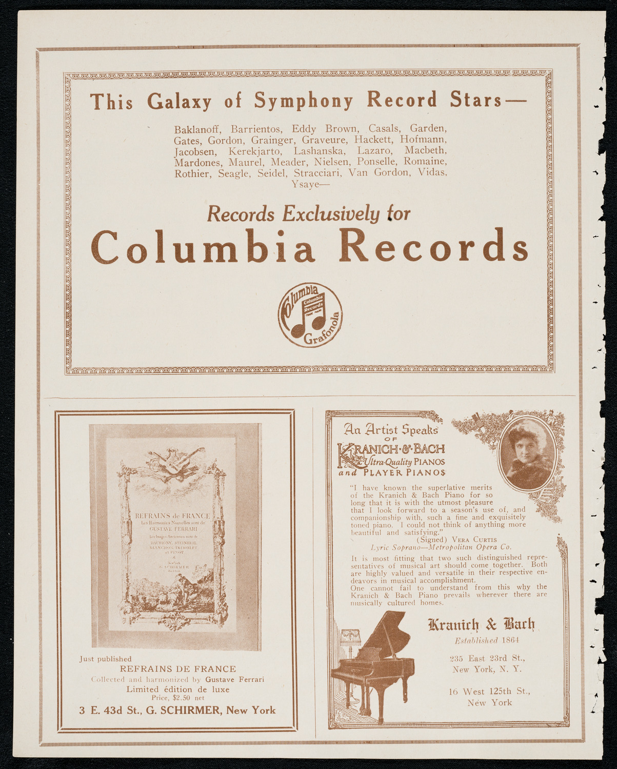 National Symphony Orchestra, December 25, 1920, program page 6