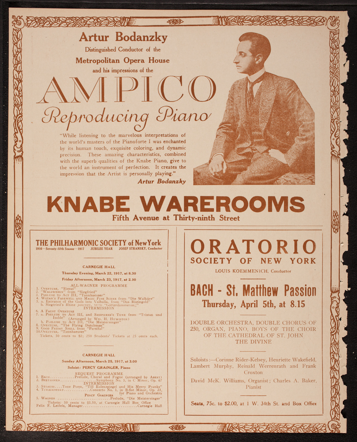 Musical Art Society of New York, March 20, 1917, program page 12