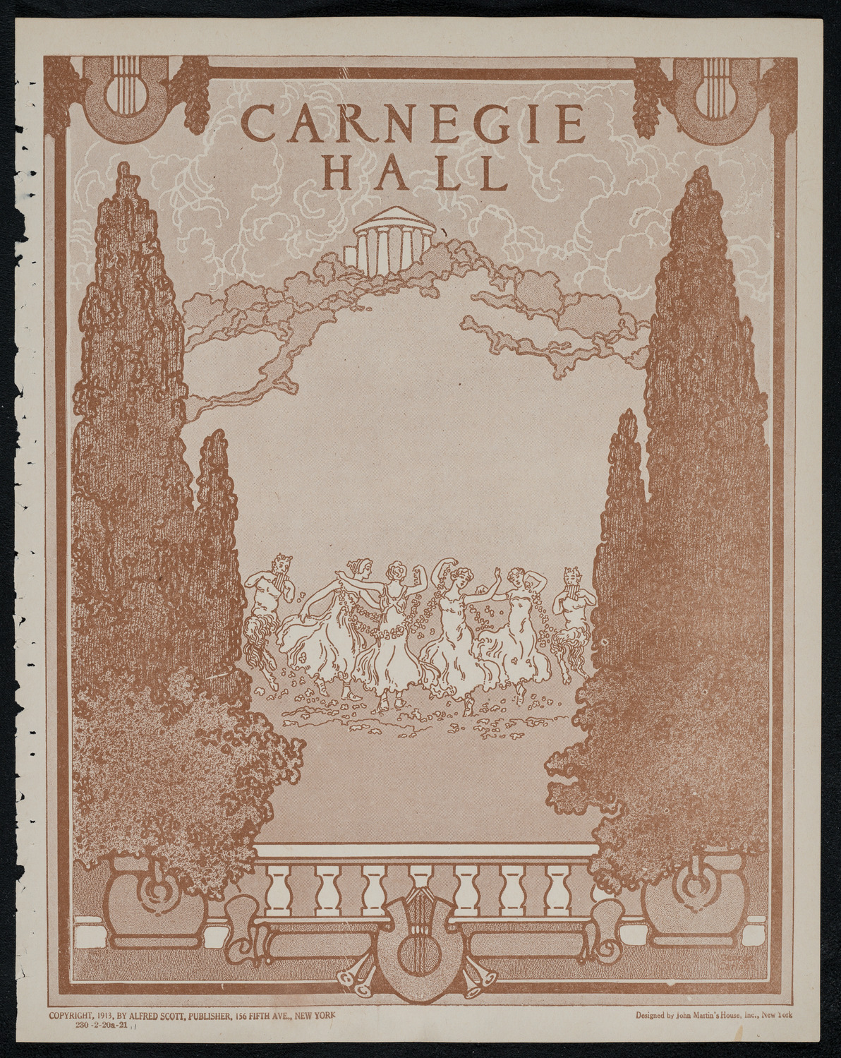 New York Philharmonic, February 20, 1921, program page 1