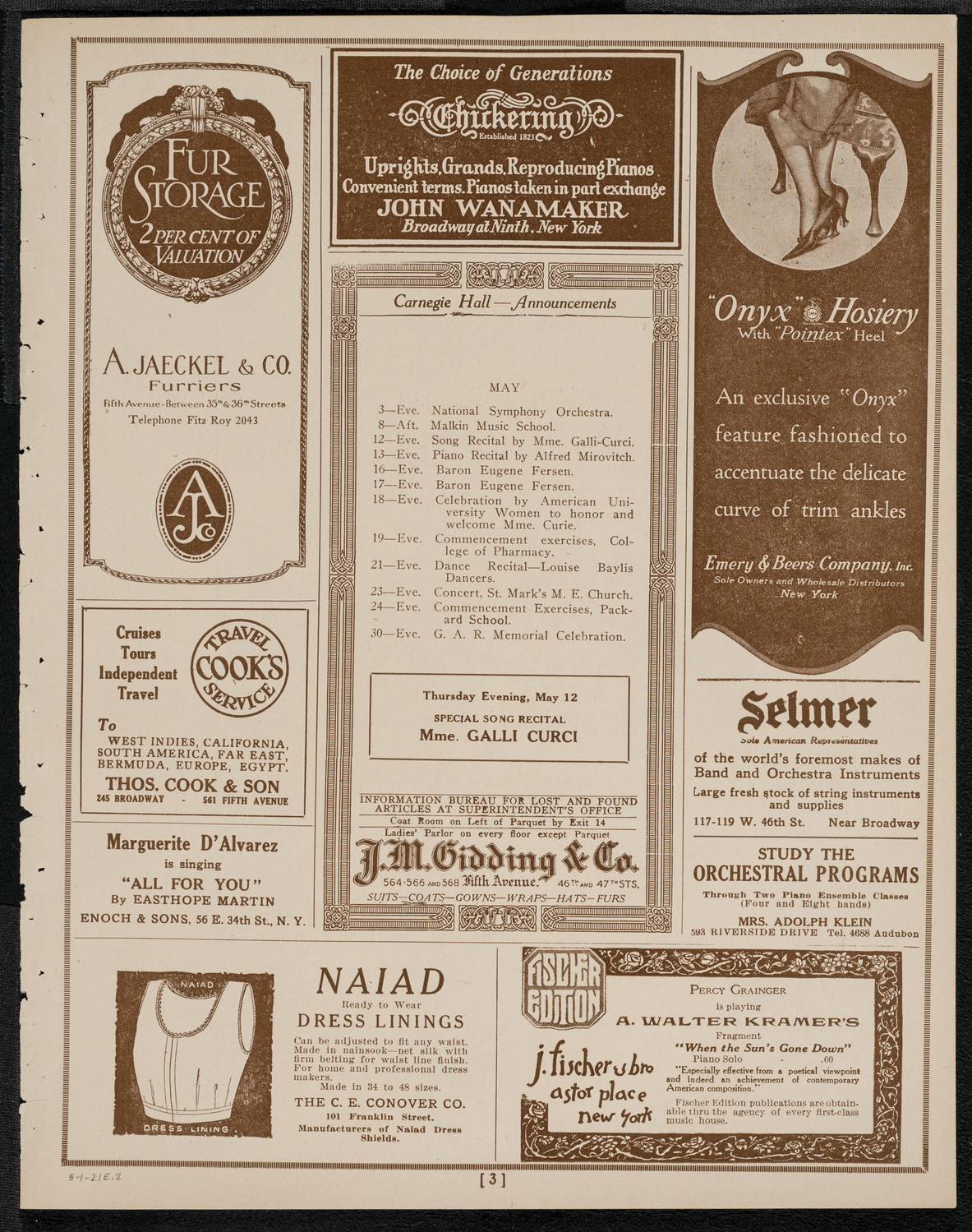 Meeting: American Defense Society, May 1, 1921, program page 3
