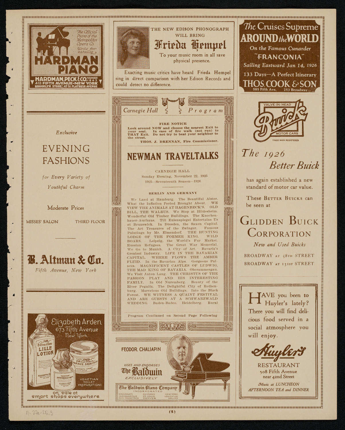 Newman Traveltalks: Berlin and Germany, November 22, 1925, program page 5