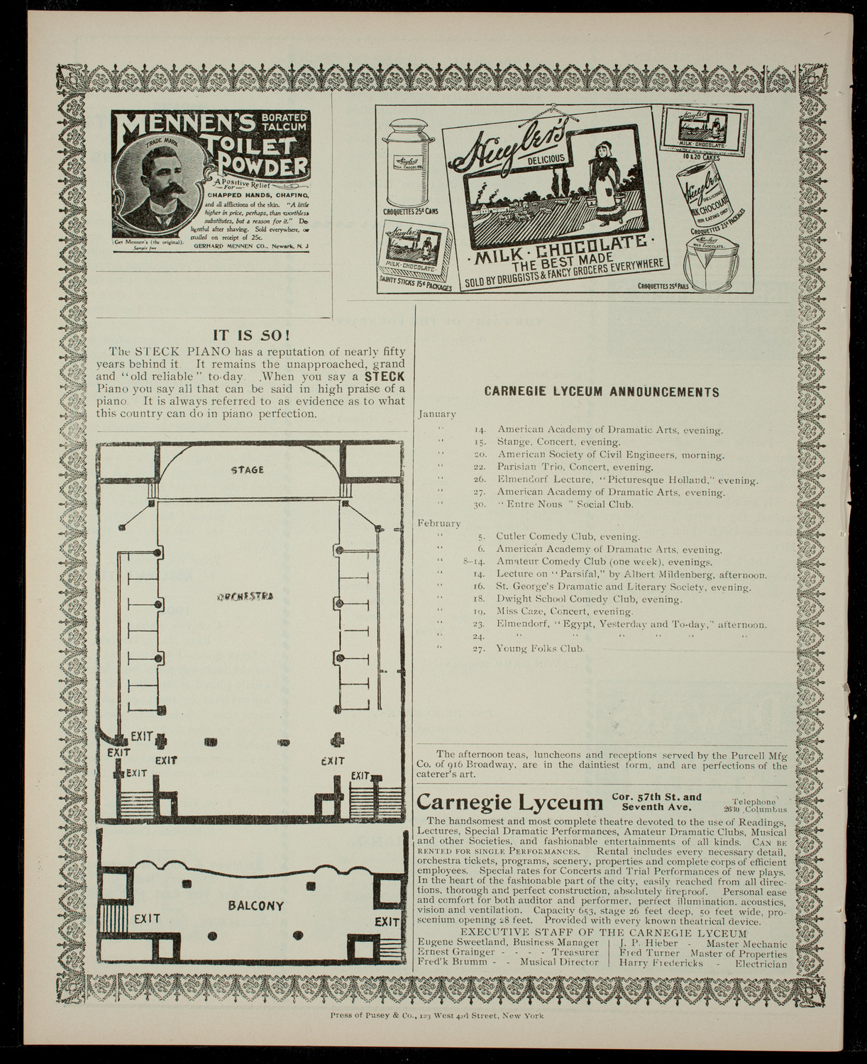 Benefit: Hebrew Technical School for Girls, January 1, 1904, program page 4